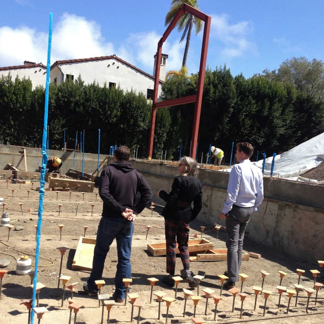 Scott, Diane & Toben walking the project. Photo by Cynthia Carlson.