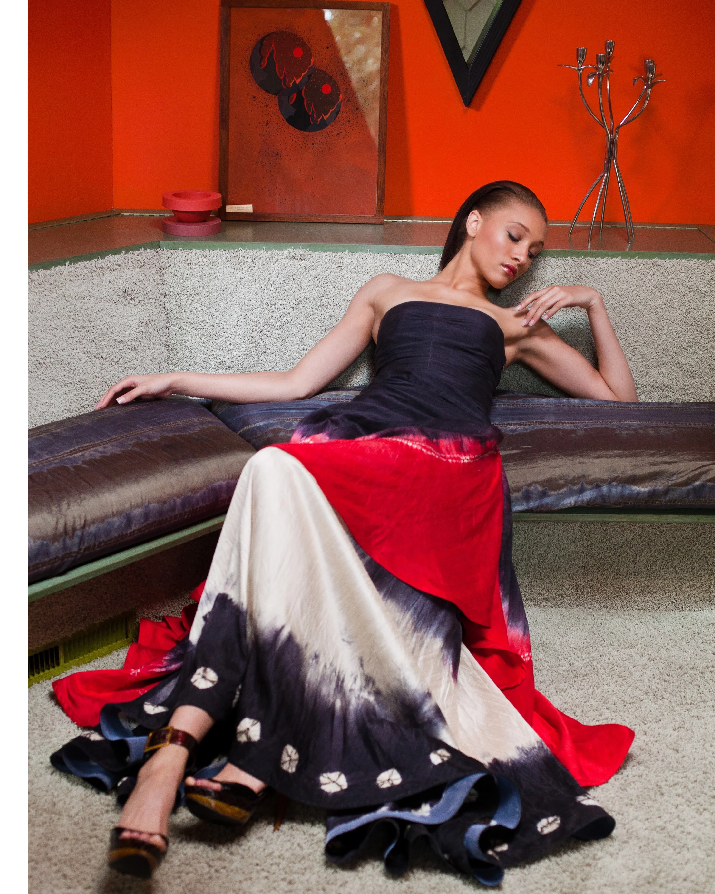  This is an example of a new incarnation of a wedding gown.&nbsp; I made this for my sister, then dyed it for a new life. 