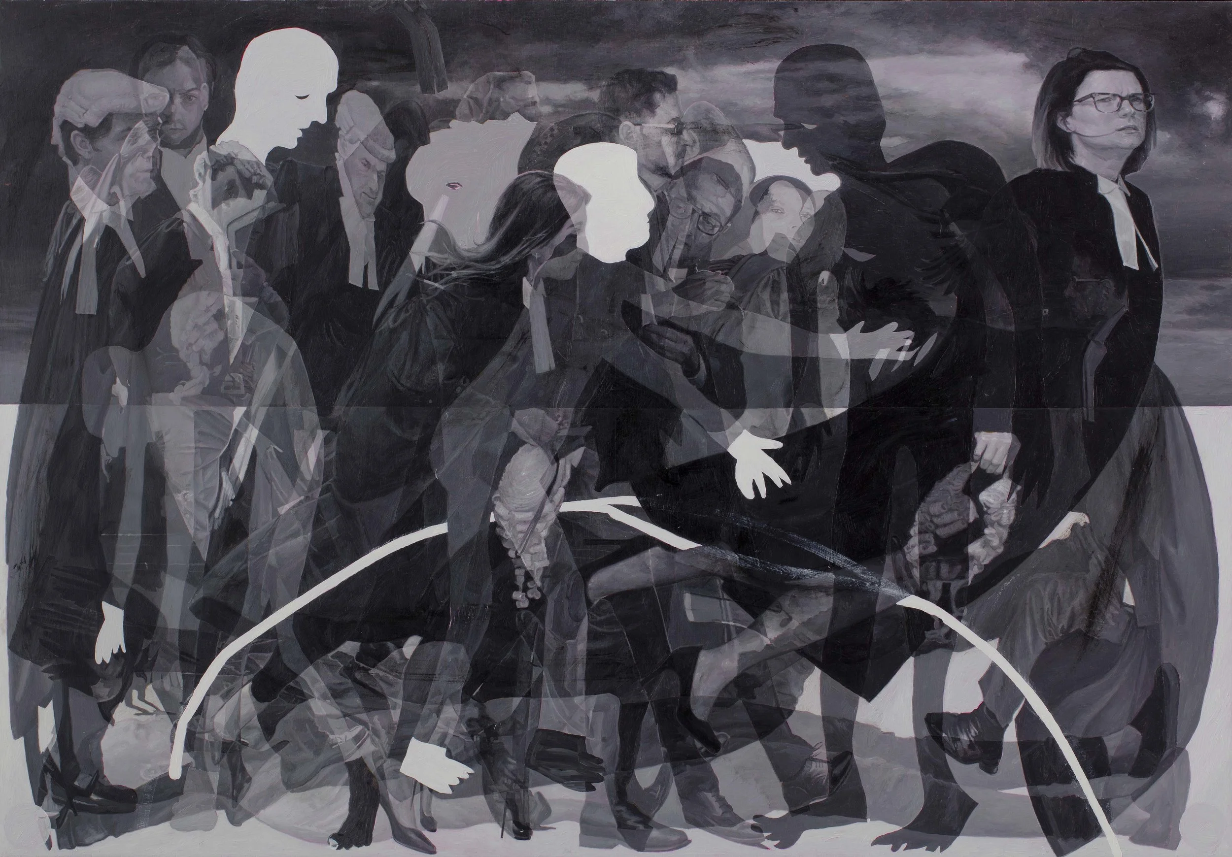 The Figureheads , oil on board, 144 x 206cm, 2018.