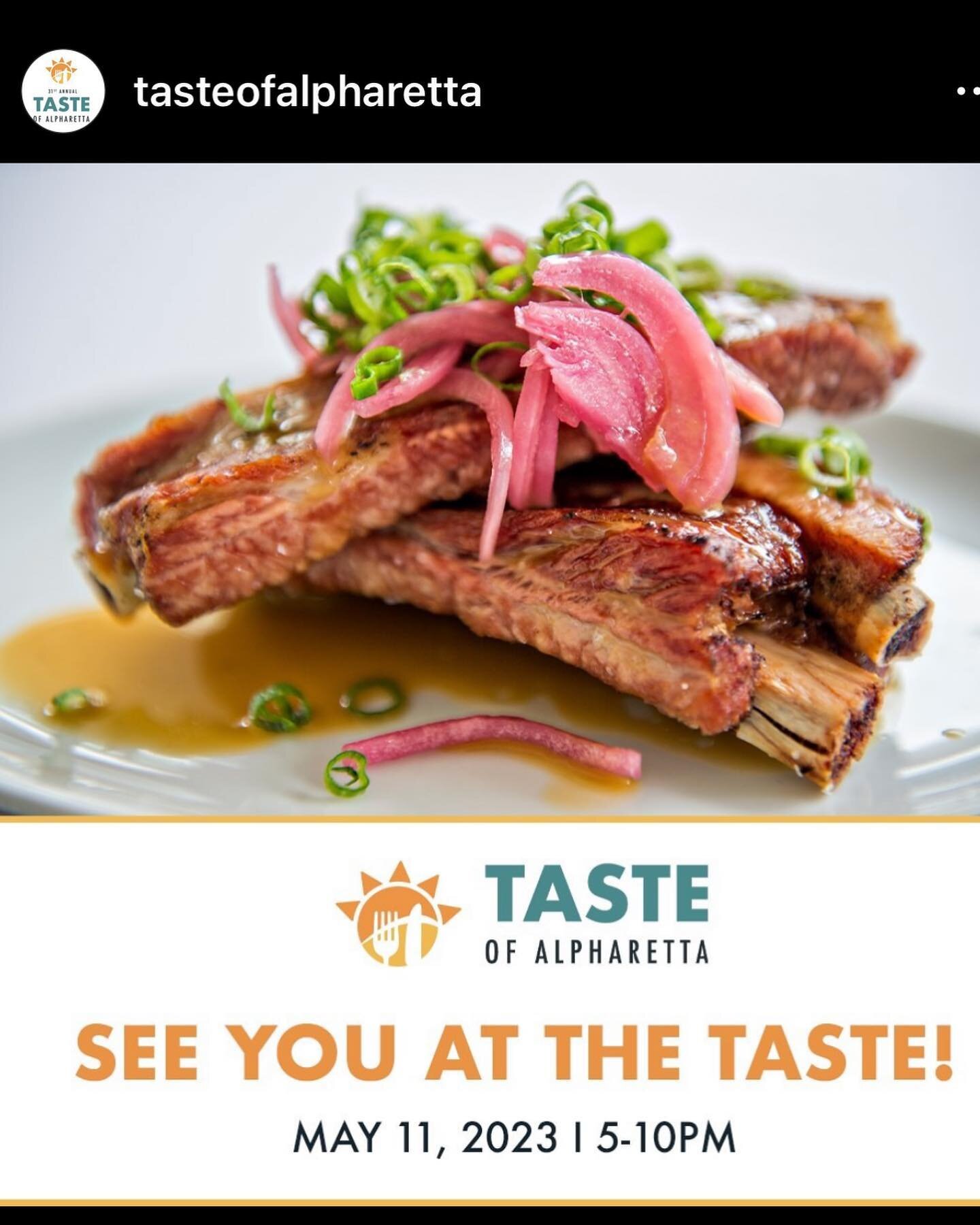 We are just a few days away from the wonderful experience of the Taste of Alpharetta! Please come and visit us at our booth, and then join us for dinner! We will be open normal hours, as we sling ribs to the public! #foundationsocialeatery #petitefse