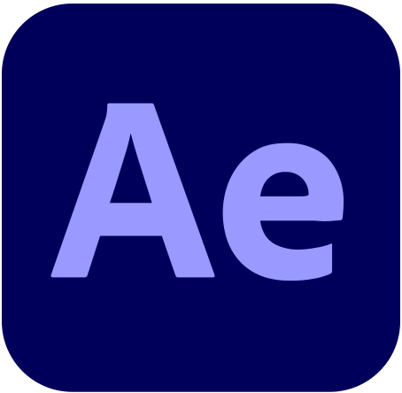 Adobe After Effects logo on dark blue background
