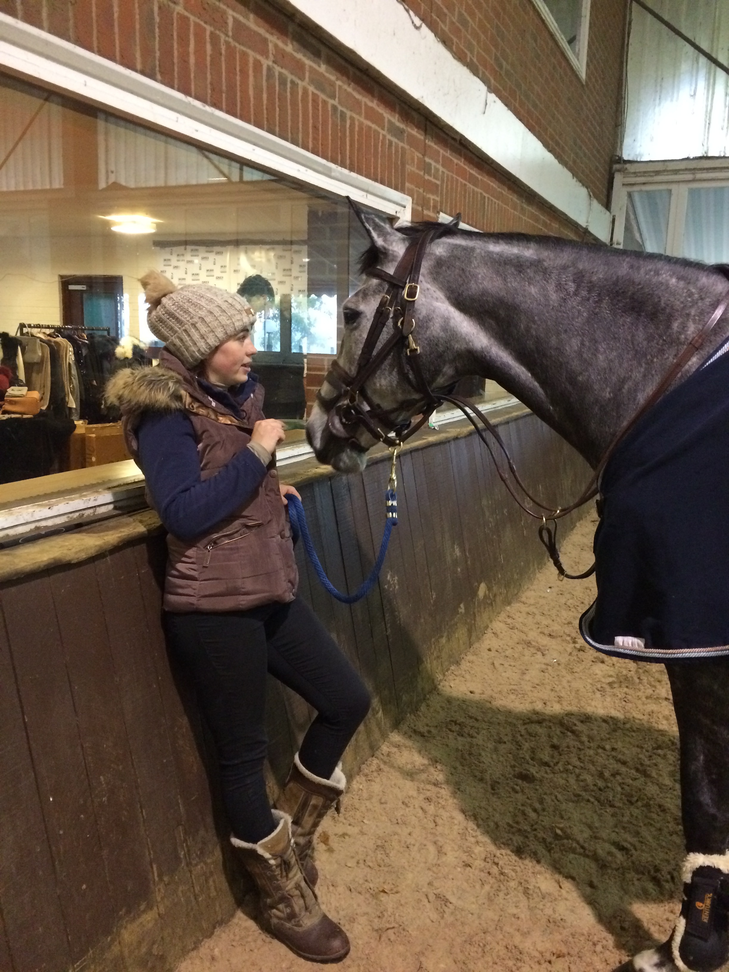 Luna window shopping at Addington with Steff