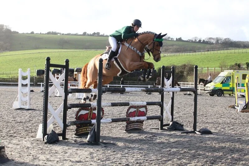 Heidi leaping into Christmas at Pyecombe