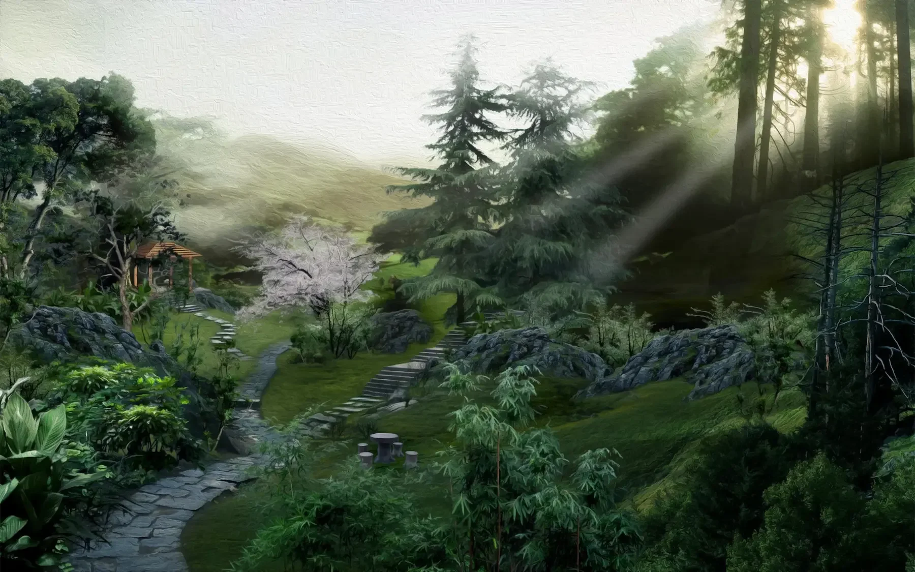 Harmonische Landschaft als Symbol für Integrative Traumatherapie und EMDR