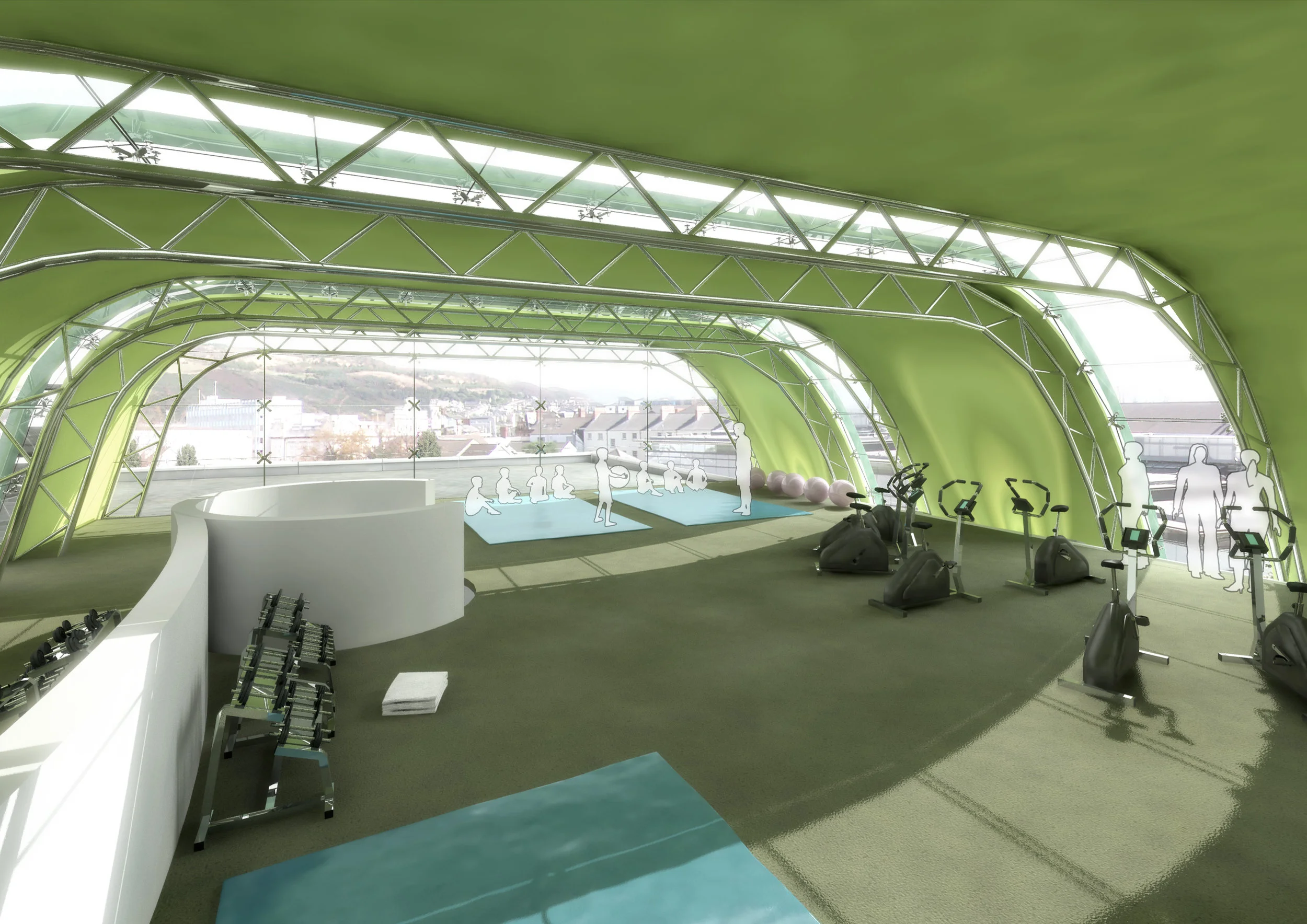 Swansea Leisure Centre Gym CGI