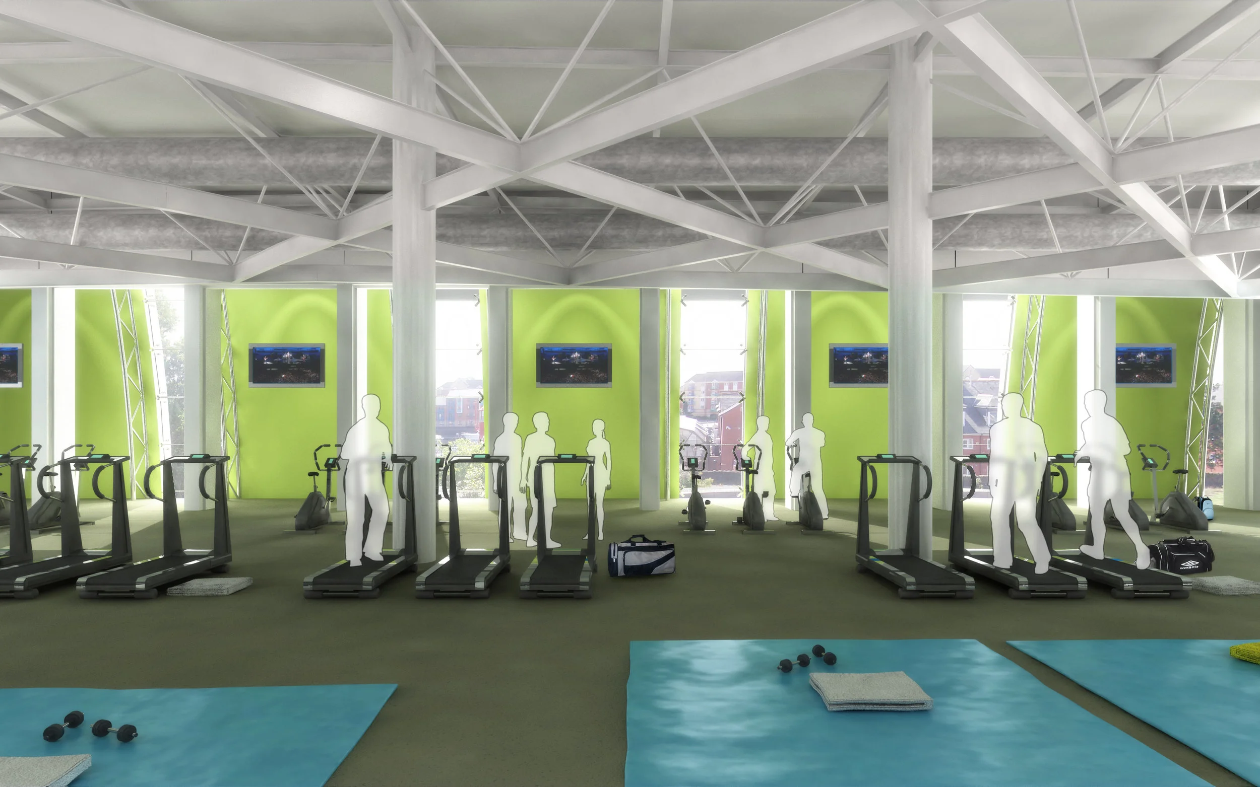 Swansea Leisure Centre Gym CGI