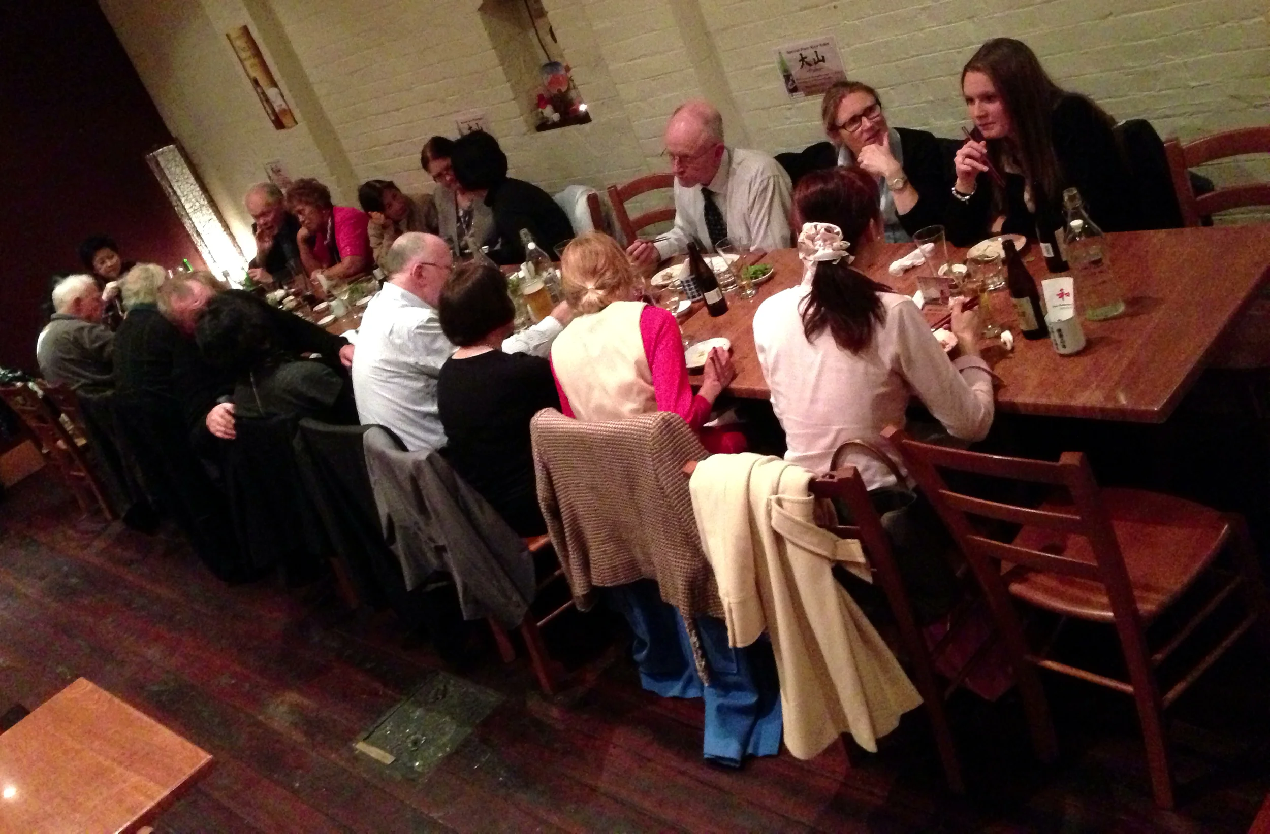 2013 Post-AGM members dinner at Kazu restaurant