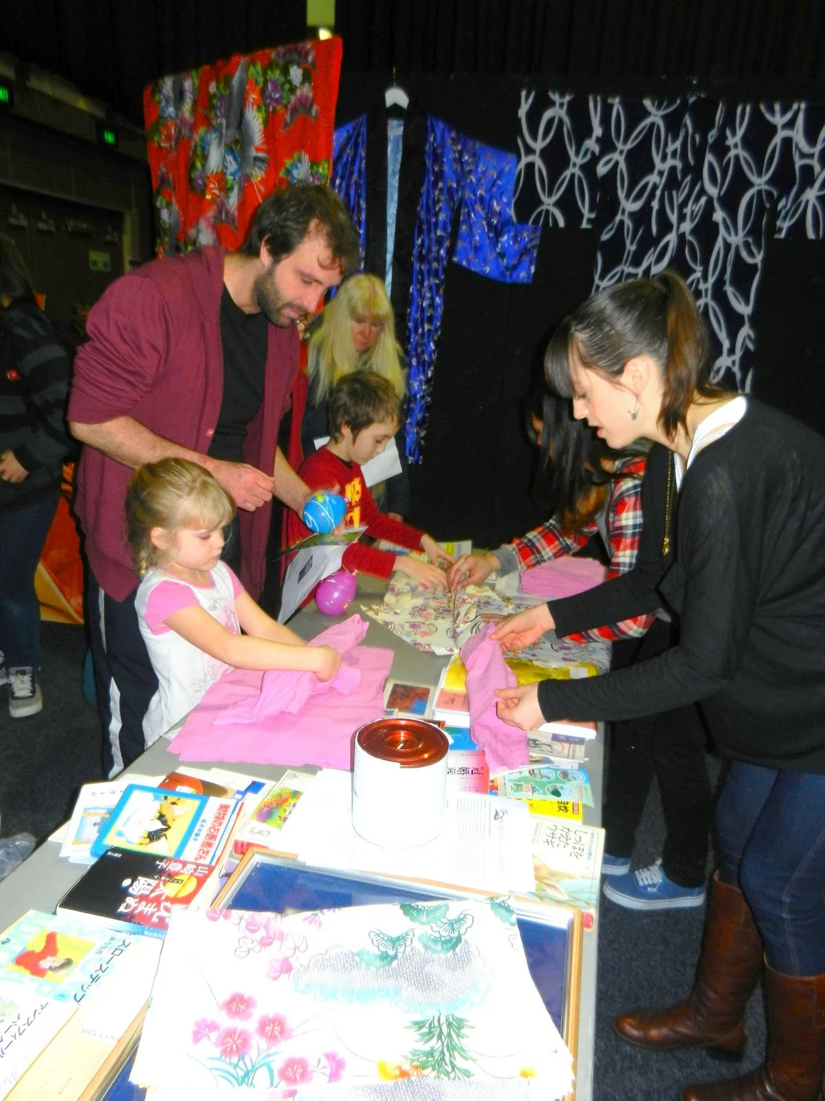 WSA furoshiki stall at the 2014 Japan Fesitval