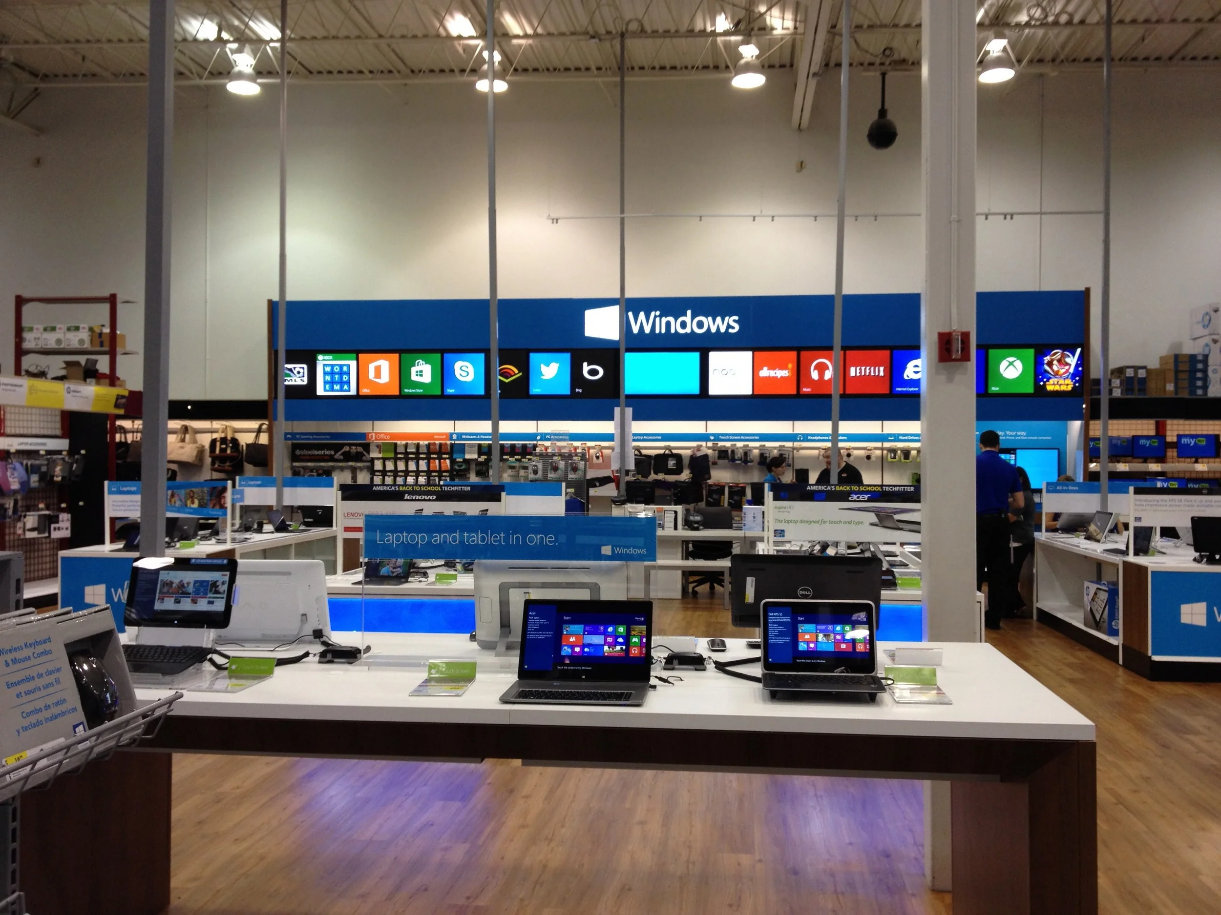 Image of a Microsoft Store in the Best Buy in Wichita Kansas, Image (c) Edward Kiledjian 2013. All rights reserved.