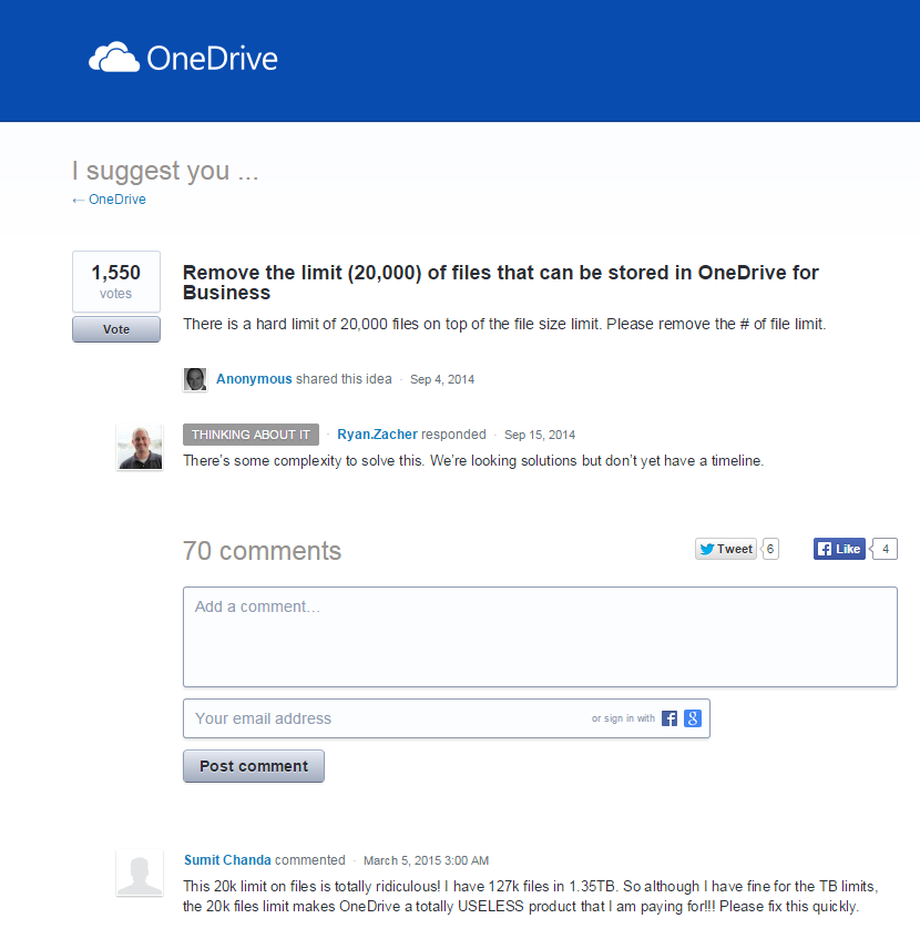 UserVoice snapshot from here ( link )