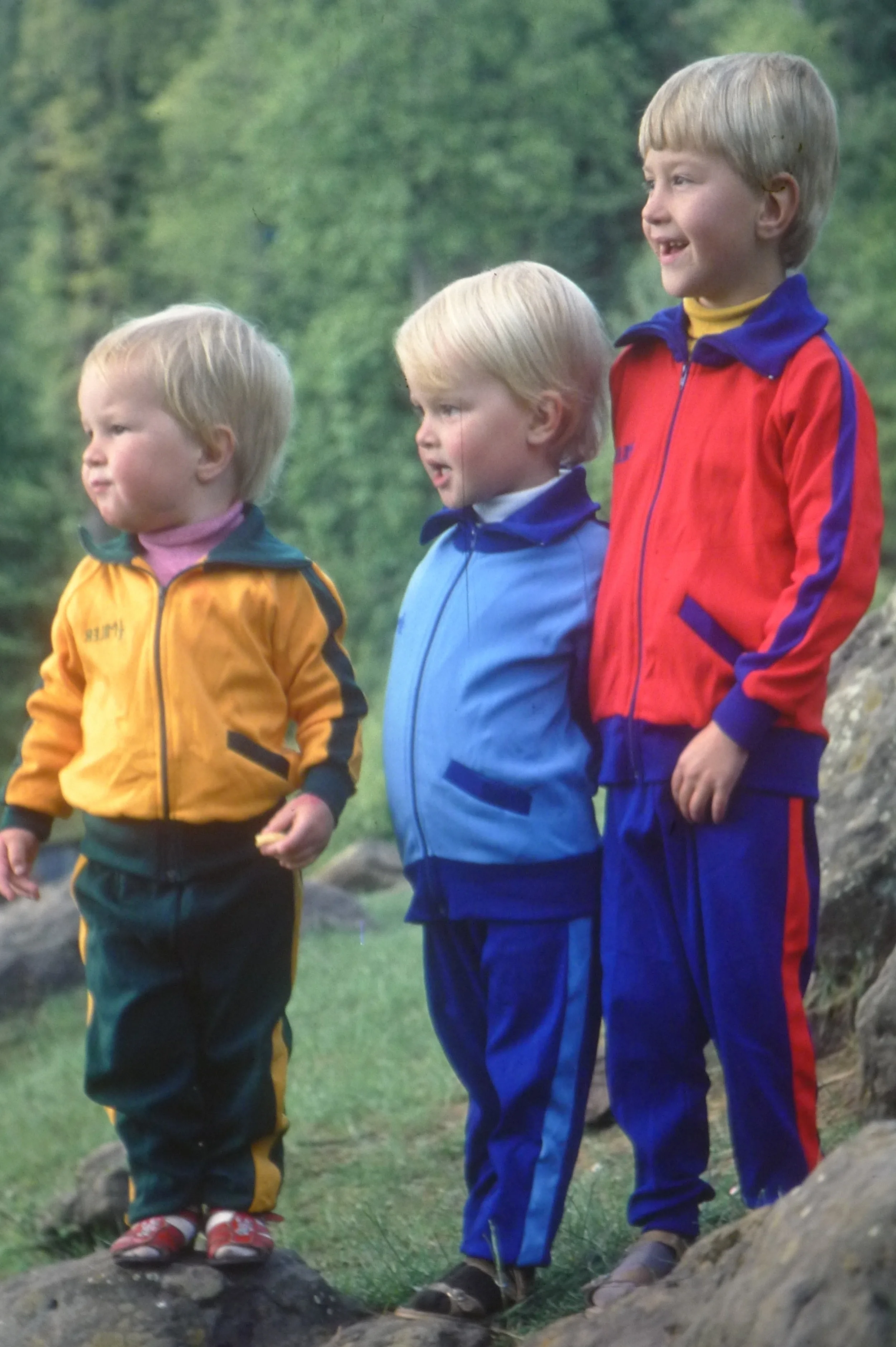 I'm the one in the middle, rocking the blue tracksuit. Obviously, my parents had higher sporting ambitions for us, dressing us like this. Or maybe not. It was the seventies, after all.