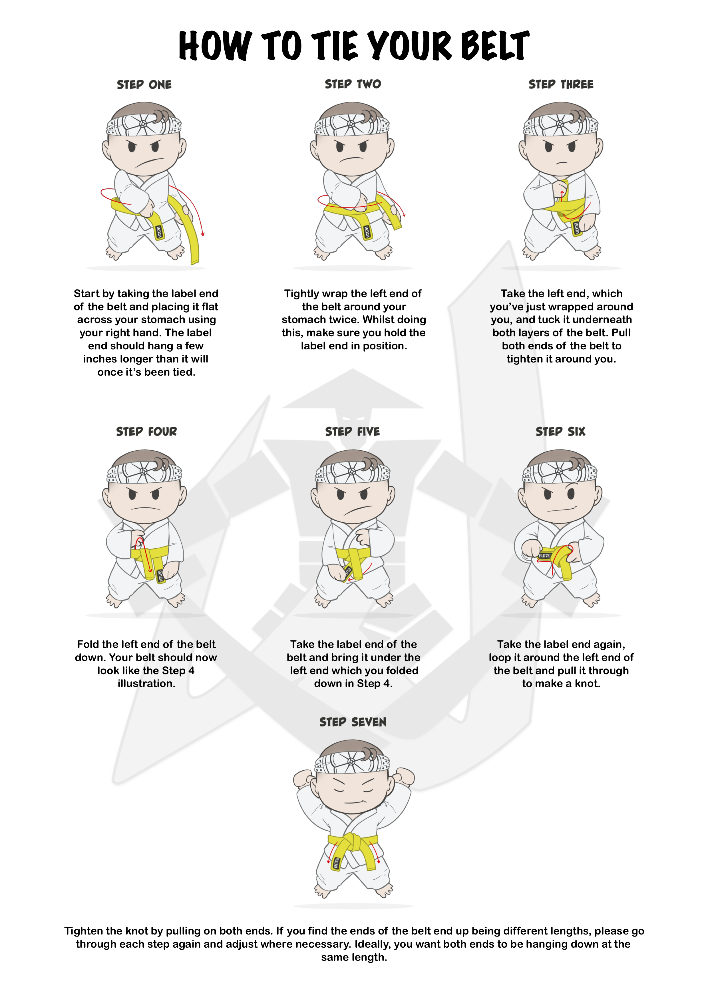 how to tie a martial arts belt