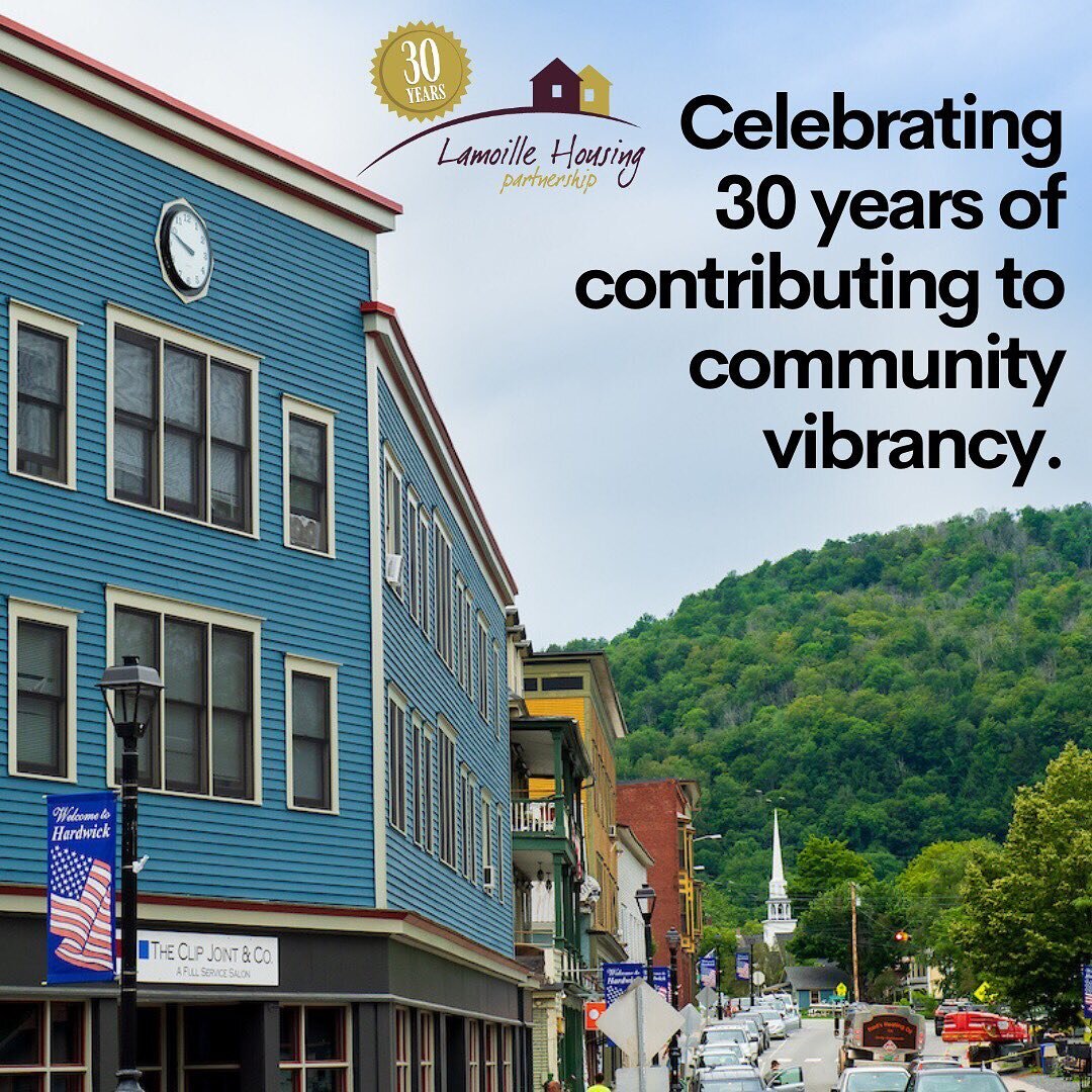 🏡 $30 FOR 30 YEARS OF AFFORDABLE HOUSING IN LAMOILLE COUNTY AND HARDWICK!⠀
⠀
To celebrate our organization's milestone, we're asking you to make a gift of $30 to our Housing Opportunity Fund to signify 30 years of:⠀
⠀
🏡 mission driven, affordable h