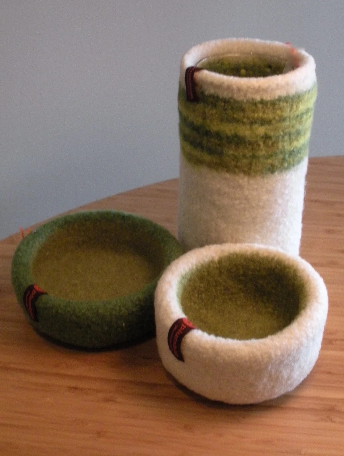 Felt Vase Cosies and Bowls