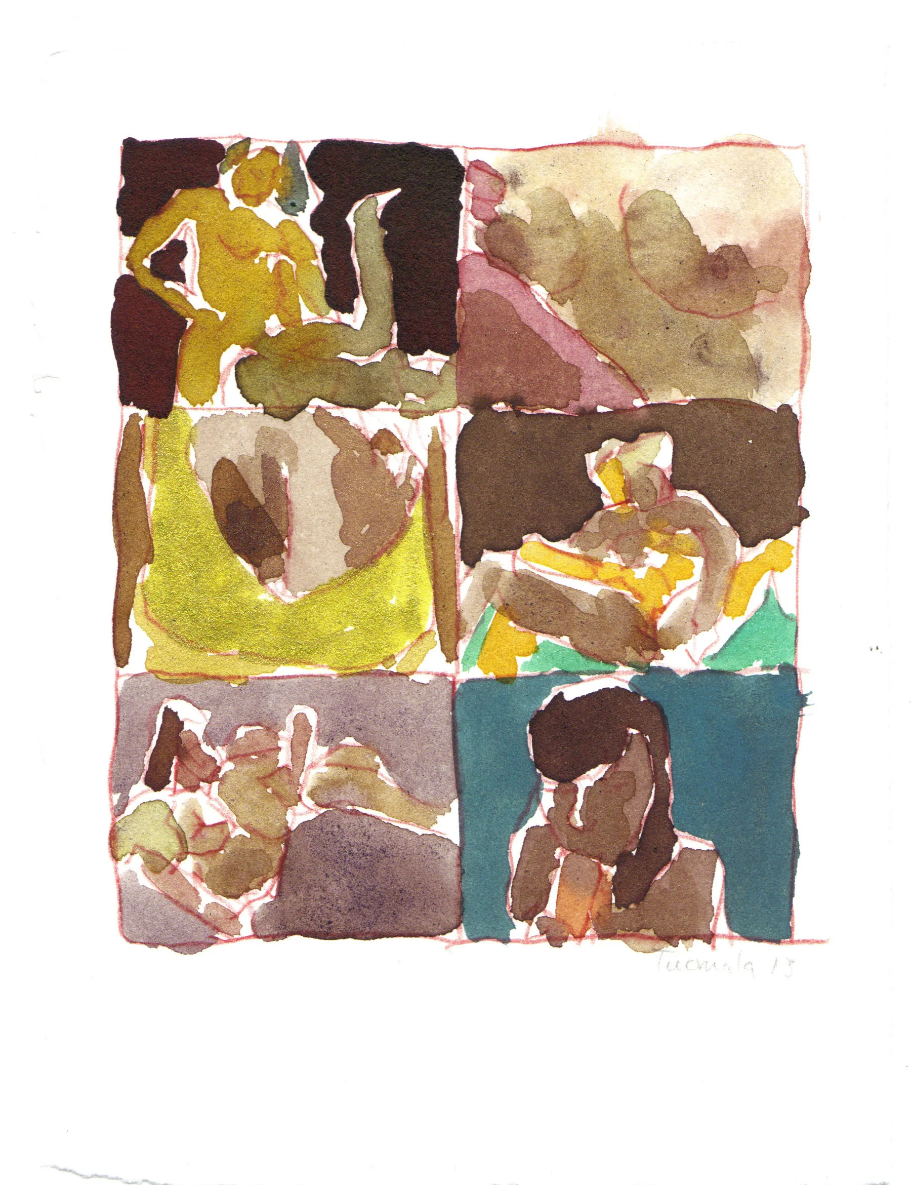 watercolor on paper, 7 x 5 inches