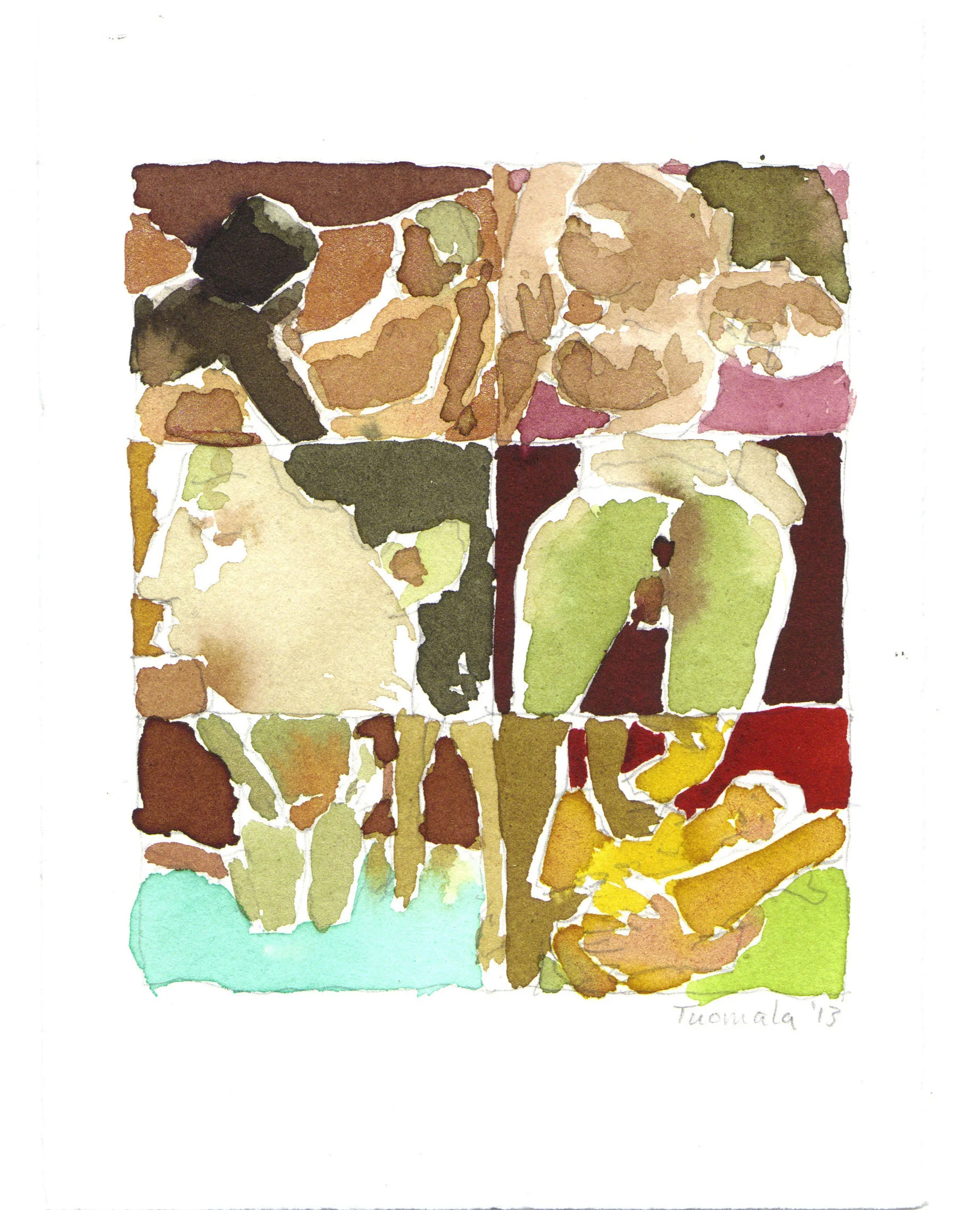 watercolor on paper, 7 x 5 inches
