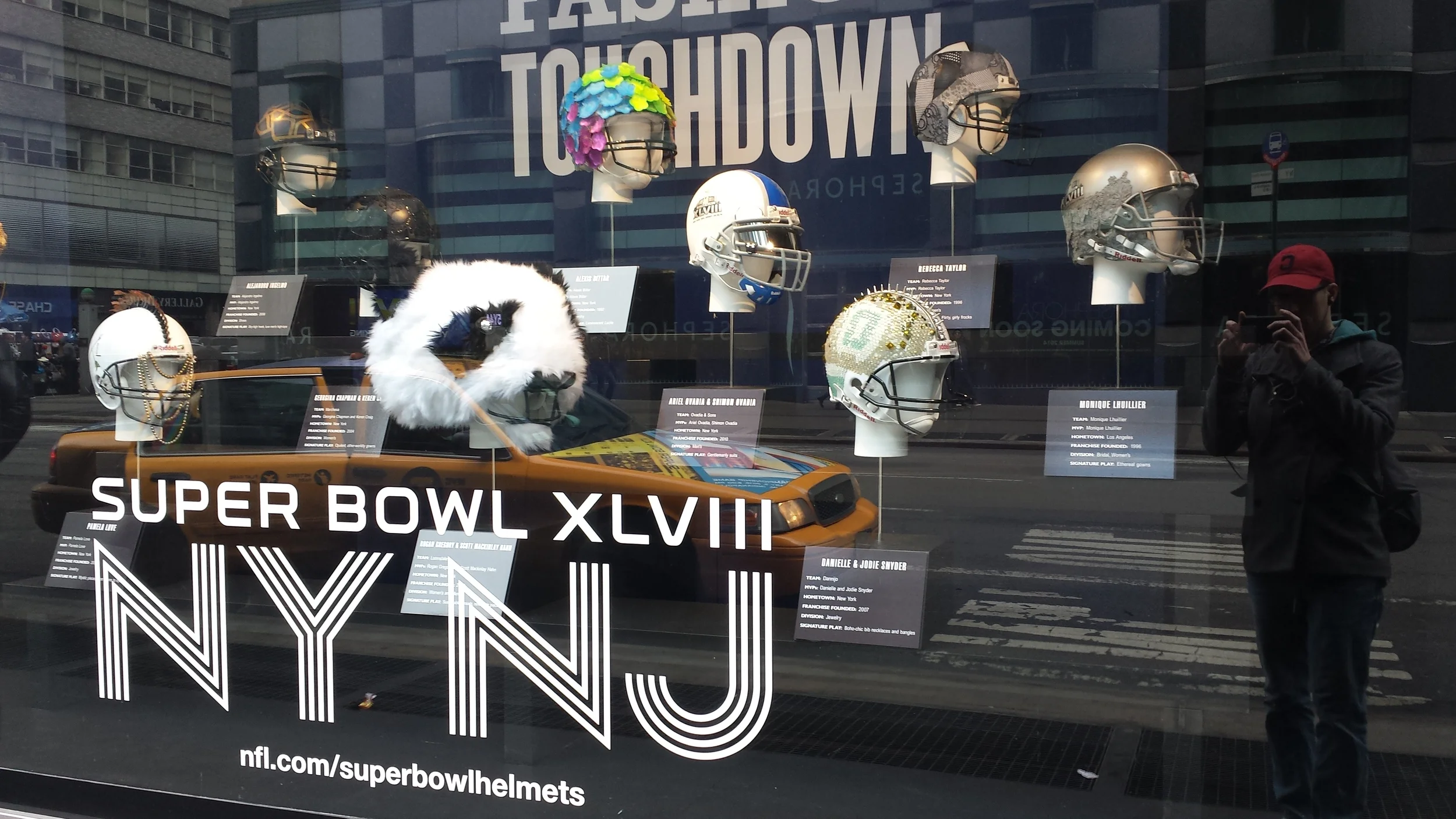 Bloomingdale's Super Bowl display