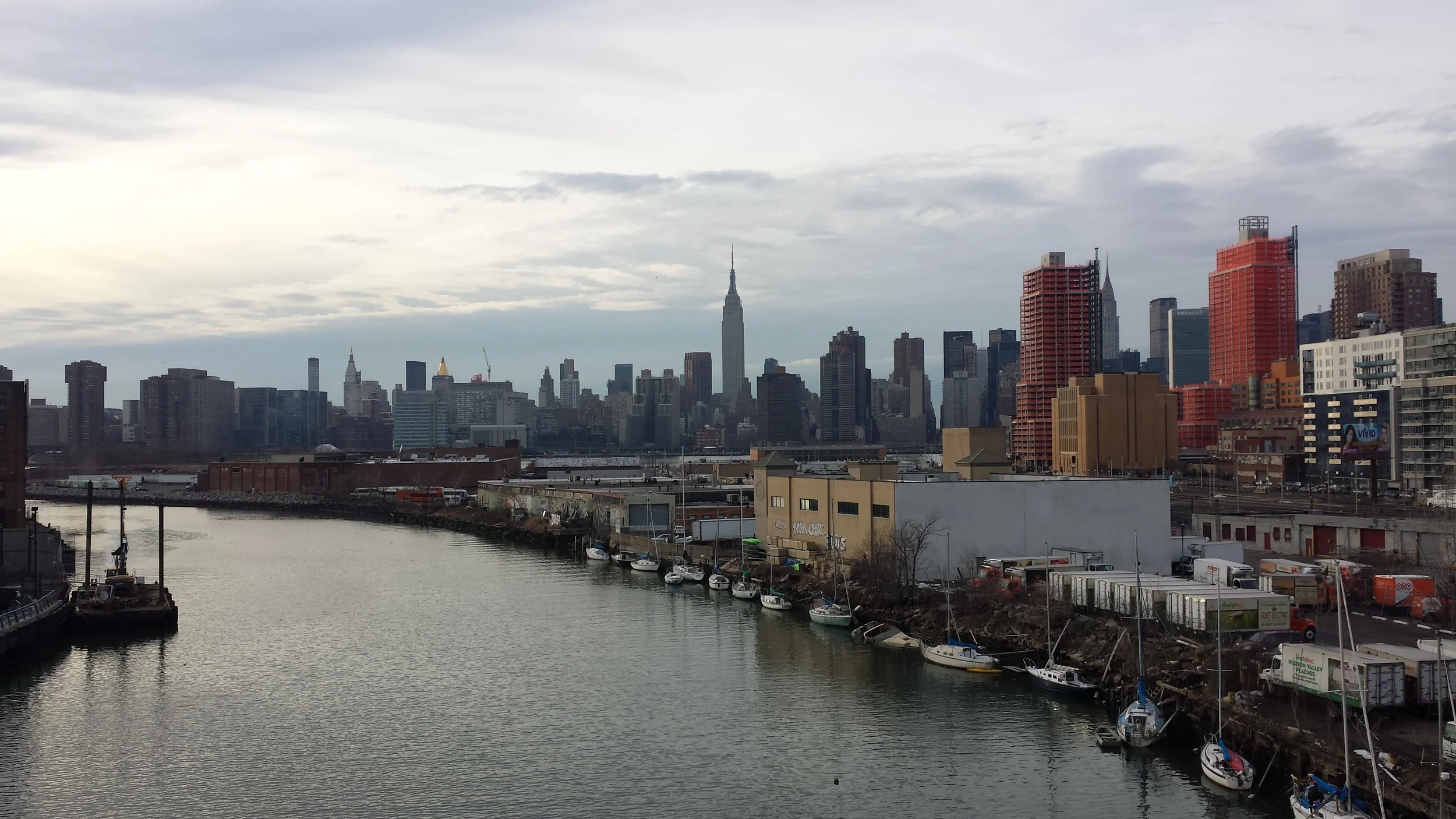 The view from Pulaski Bridge.