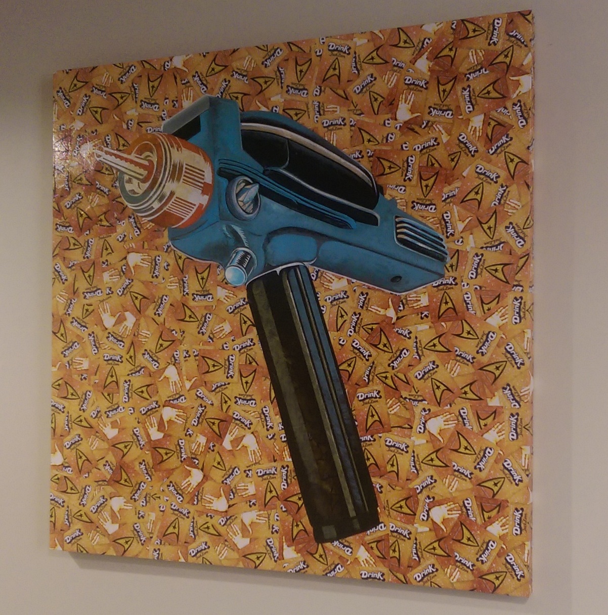 A piece of artwork in the Boxing Clever office