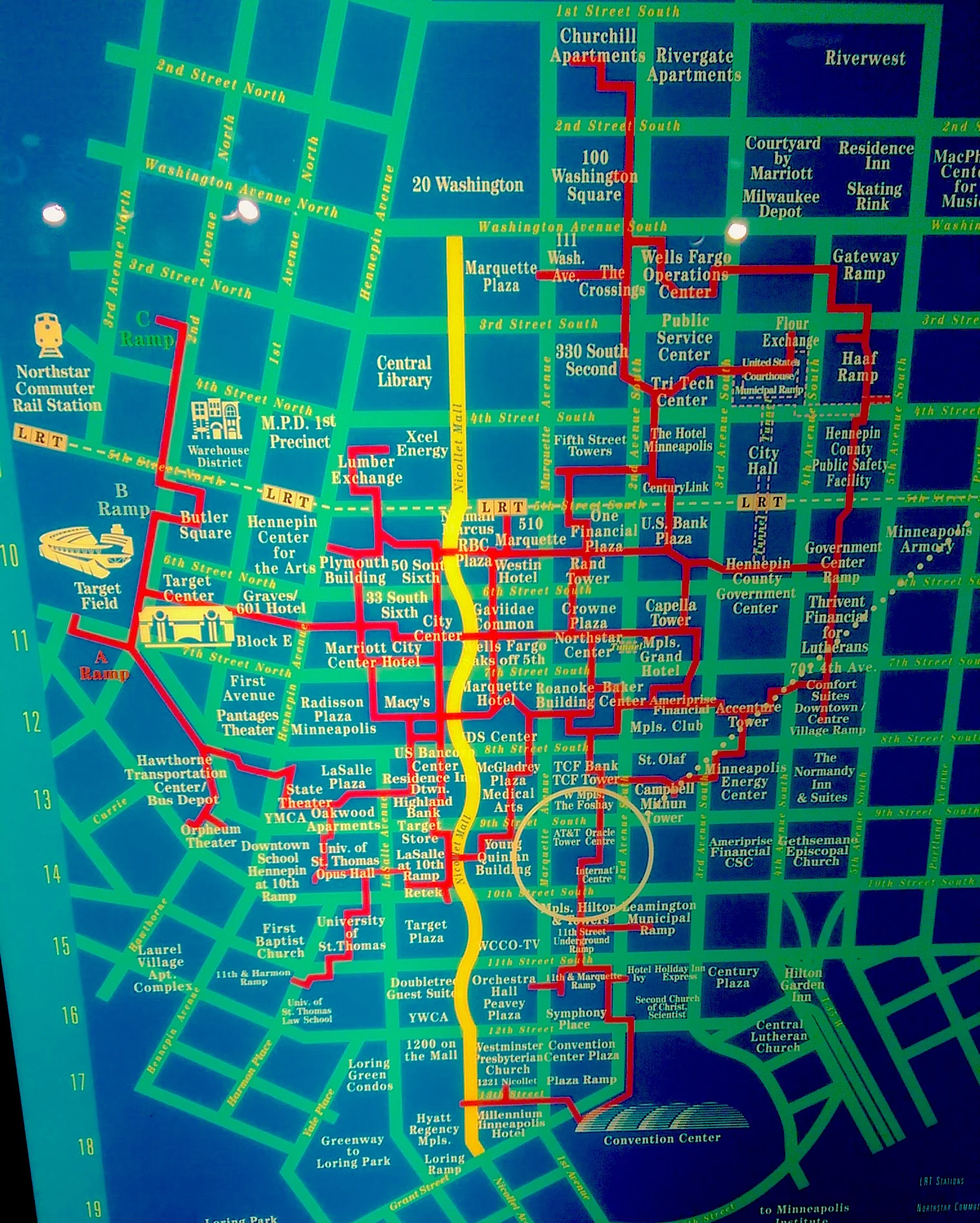 Minneapolis Skyway Map