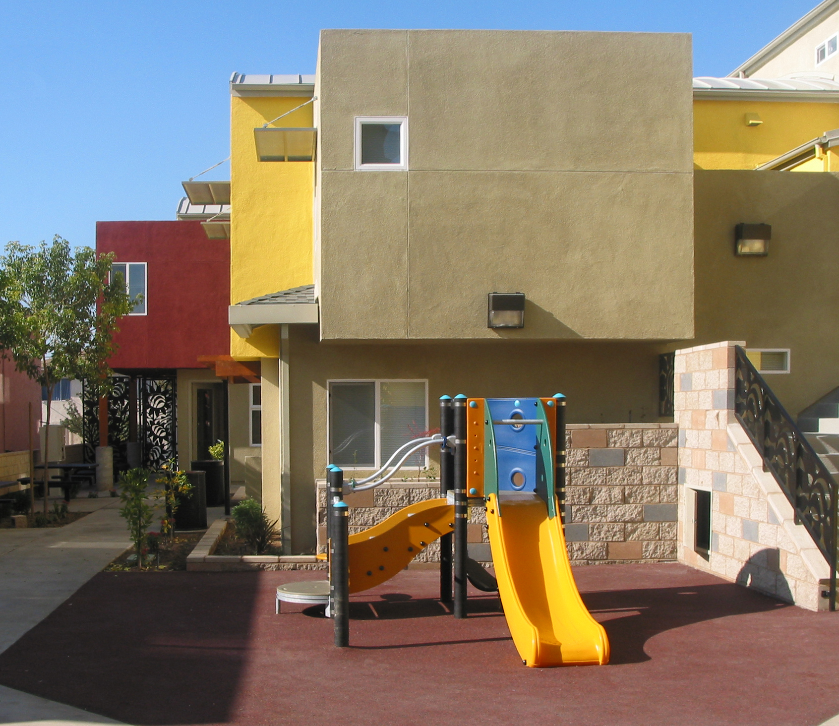 The 11 unit complex is composed of 1, 2, 3, and 4 bedroom town homes with the majority of units having direct access to their private garages. At the heart of the 11 unit complex is a community room and a computer room that will also &nb
