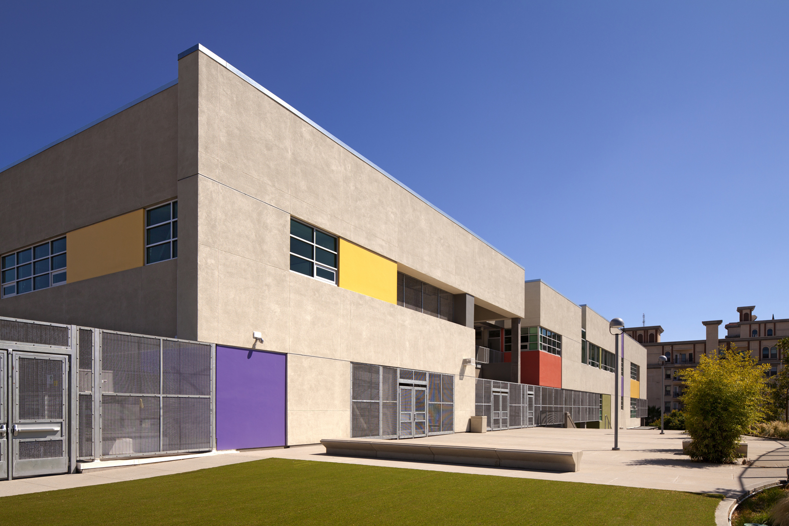 This project is also organized to allow portions of the project to function for after-hours community uses such as a multi-media center, classrooms for parent training, and a multi-purpose room, without co