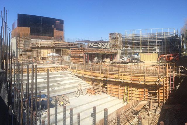 Check out the progress between 9/21/18 (first photo stitch) and 11/21/18 (second photo stitch) on the @lavalleycollege VACC project. View looking northeast from the screening theater towards the main theater. #architecture #design #construction #cons