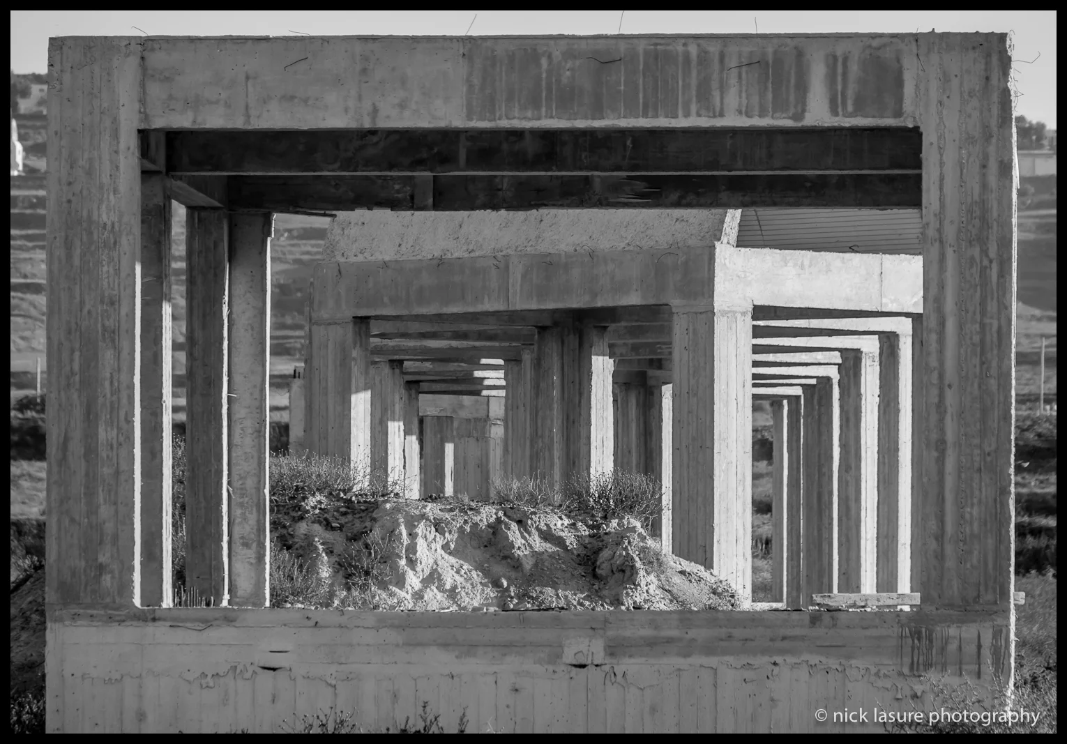 Evidence of the Greek economic troubles was visible everywhere. Pictured are new houses awaiting work to restart. Or not.