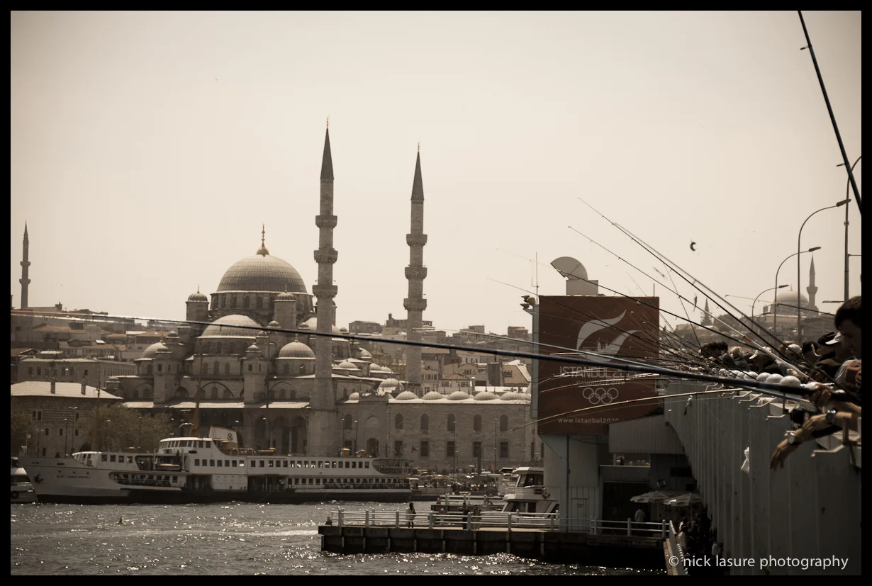 May | Istanbul - exploring a city that straddles two continents and is one of the oldest cities on the planet is bound to create great images. We had a wonderful, albeit too short of a time exploring old Constantinople (still fancy that name) in May. Turkey is a wonderful country and we hope to get back to explore more soon. This image was taken on the famous Galata Bridge as local fisherman worked the waters of the Golden Horn with the mosques of the Old City rising in the background.