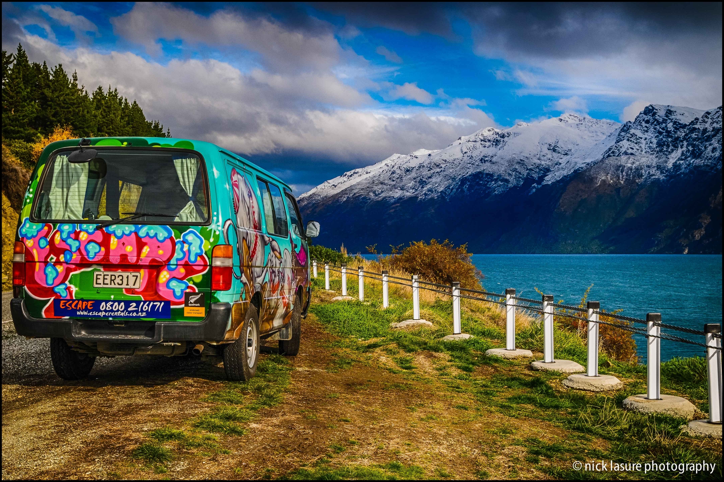 Our camper van otherwise known as 'Rehab' in Queenstown, New Zealand // Nikon D300
