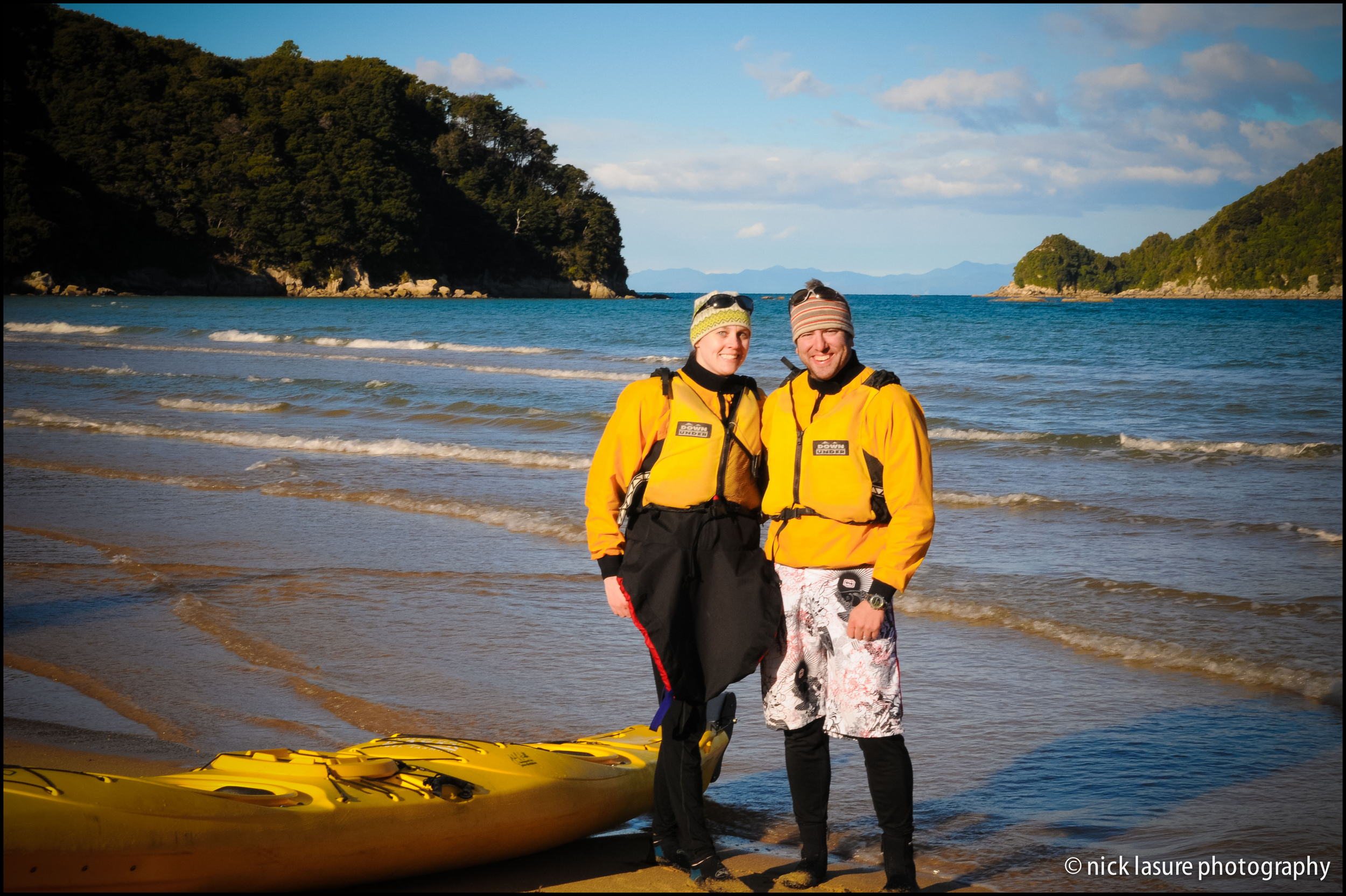 Yours truly and the better half kayaking in New Zealand's Abel Tasman National Park // Nikon D300