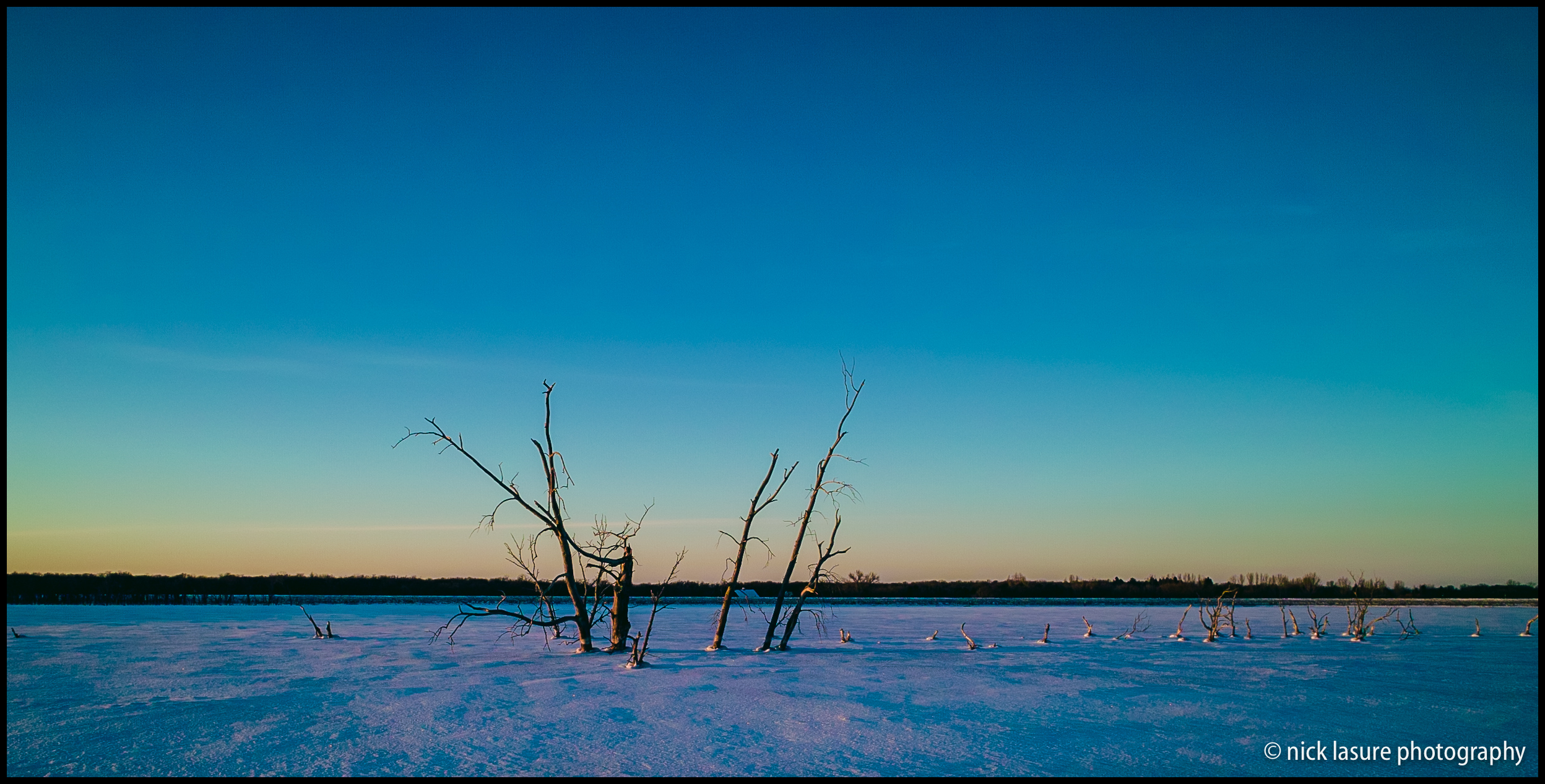 A cold sunset in Devils Lake, ND | Sigma DP1s