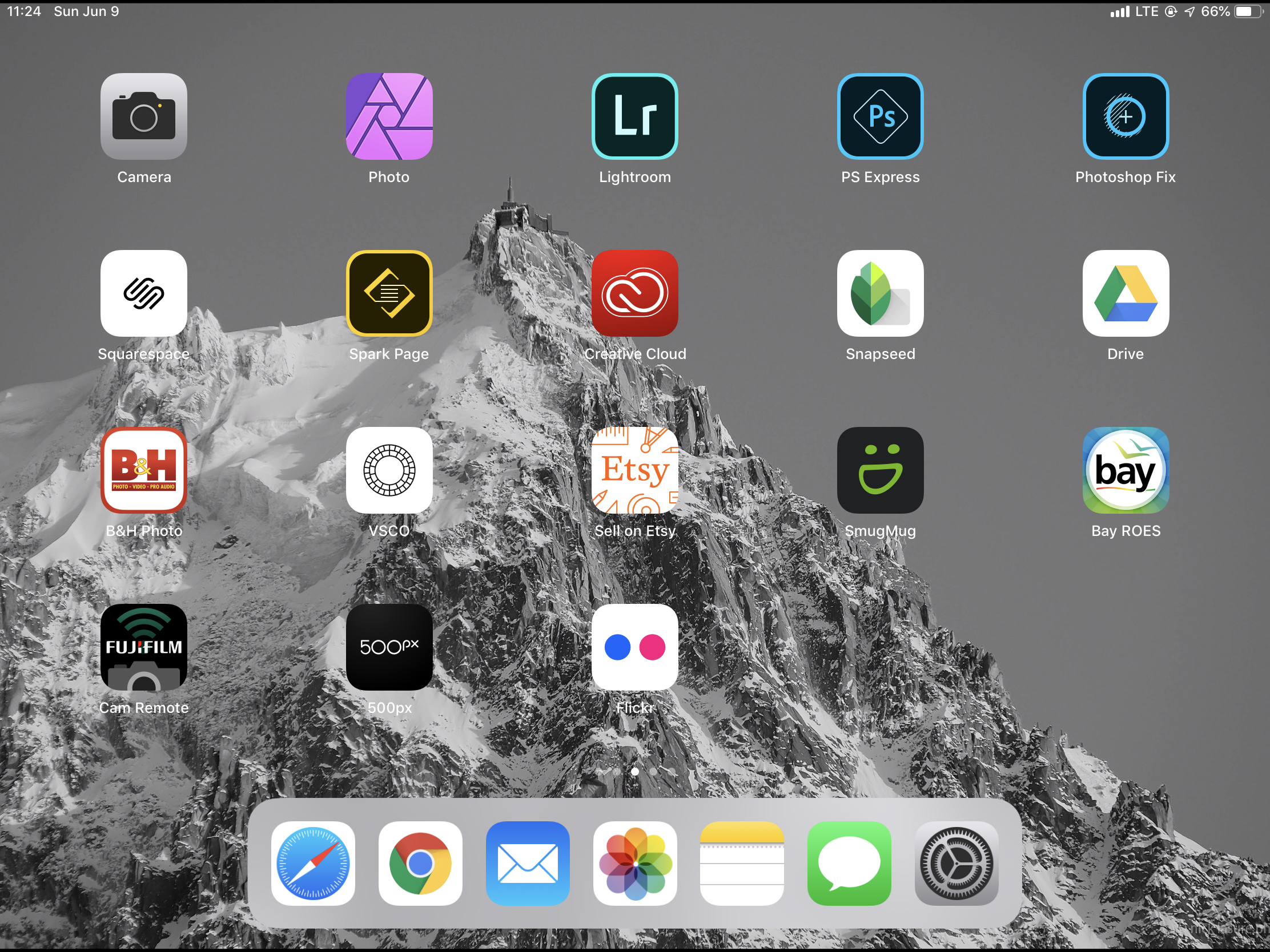 My photography app collection. The majority of my on-the-road editing, managing & sharing needs are easily met.