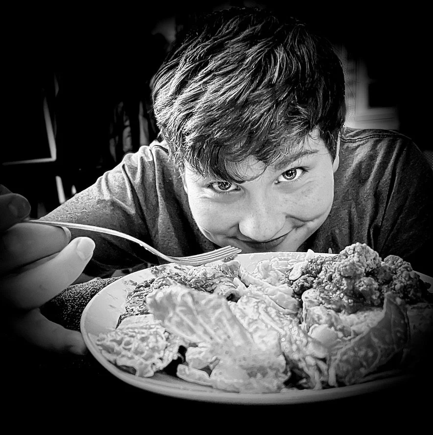He loves food!