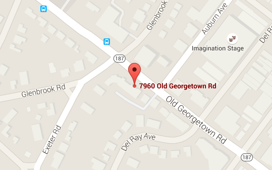 Map showing 7960 Old Georgetown Road, Bethesda, MD 20814