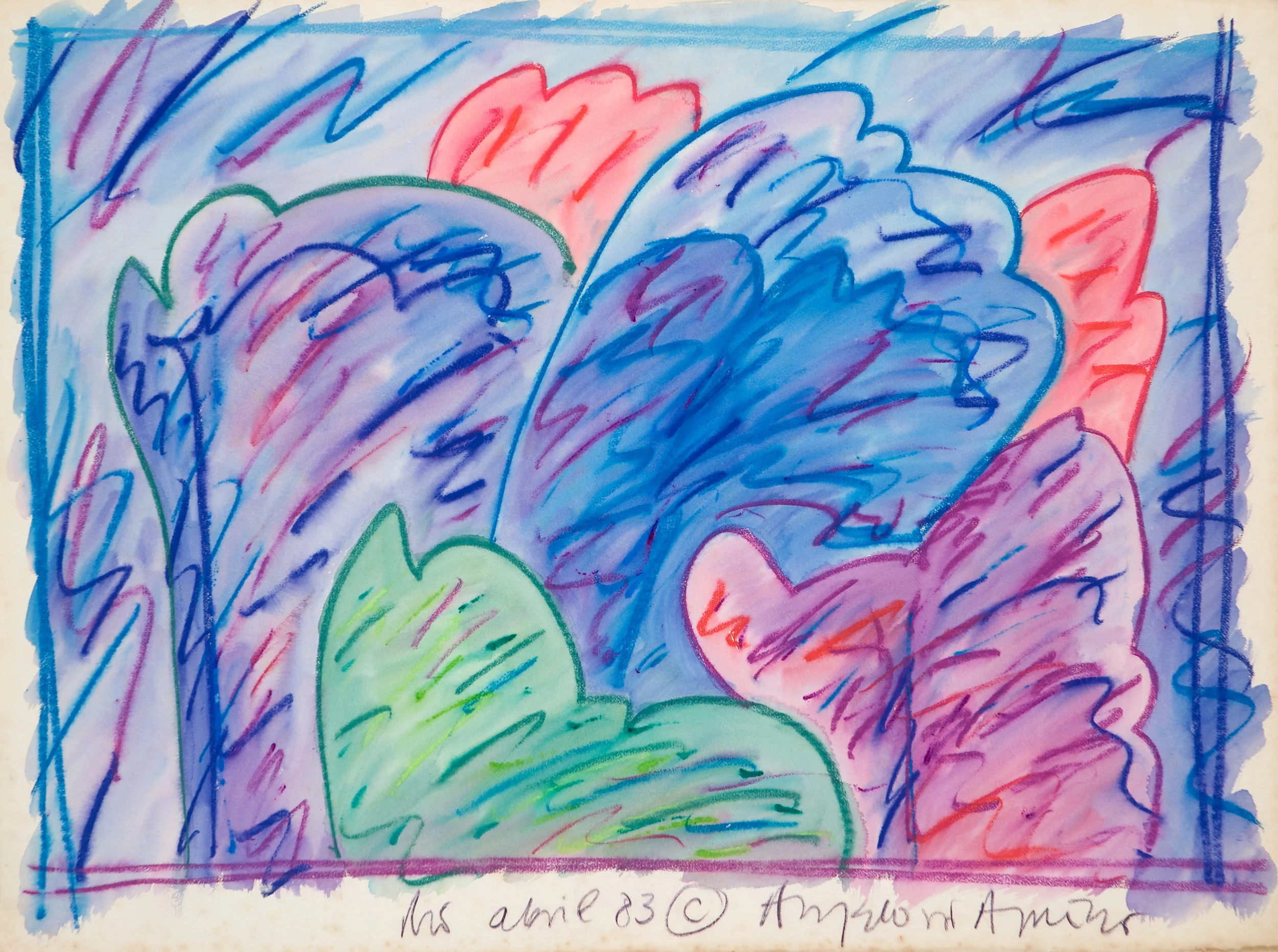 Sem título | 1983 | técnica mista  sobre papel | 57,5 x 77 cm cada