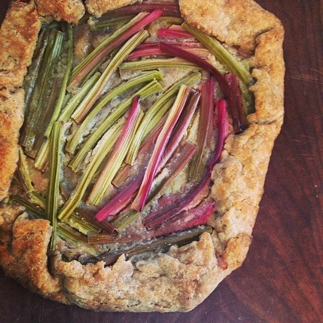 this year, i just piled the rhubarb on 