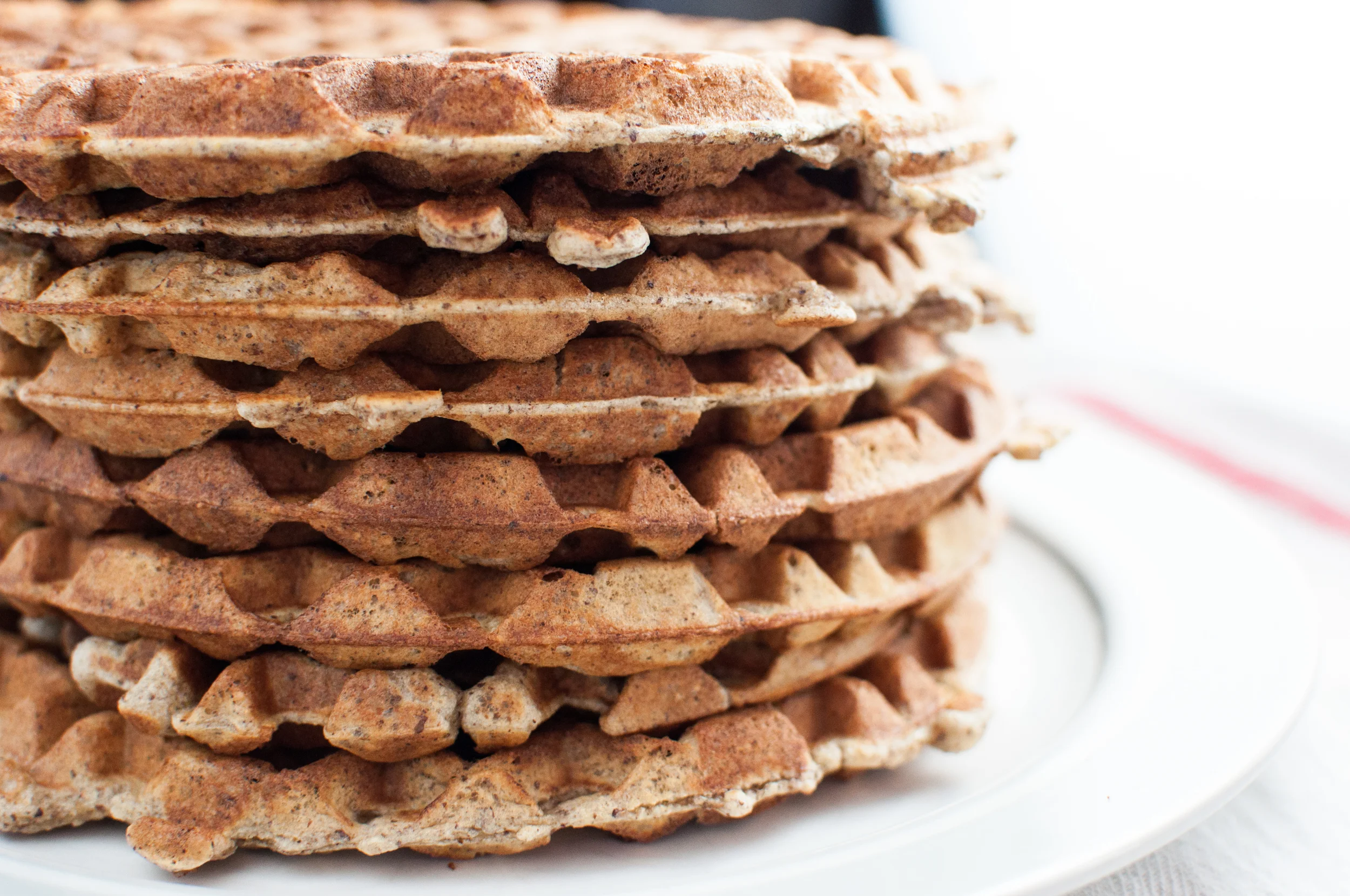 nutty whole grain power waffles
