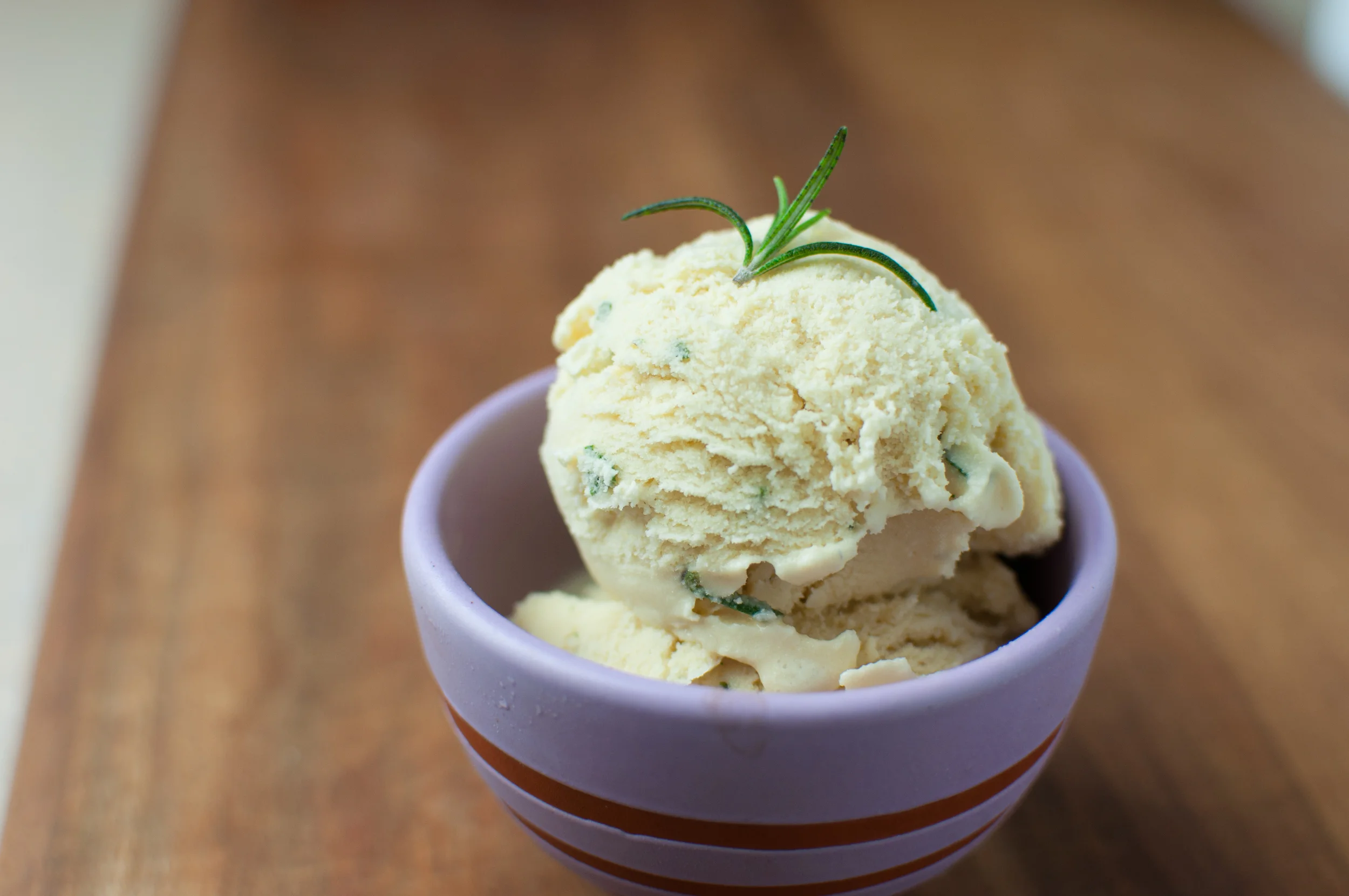 rosemary & brown sugar ice cream