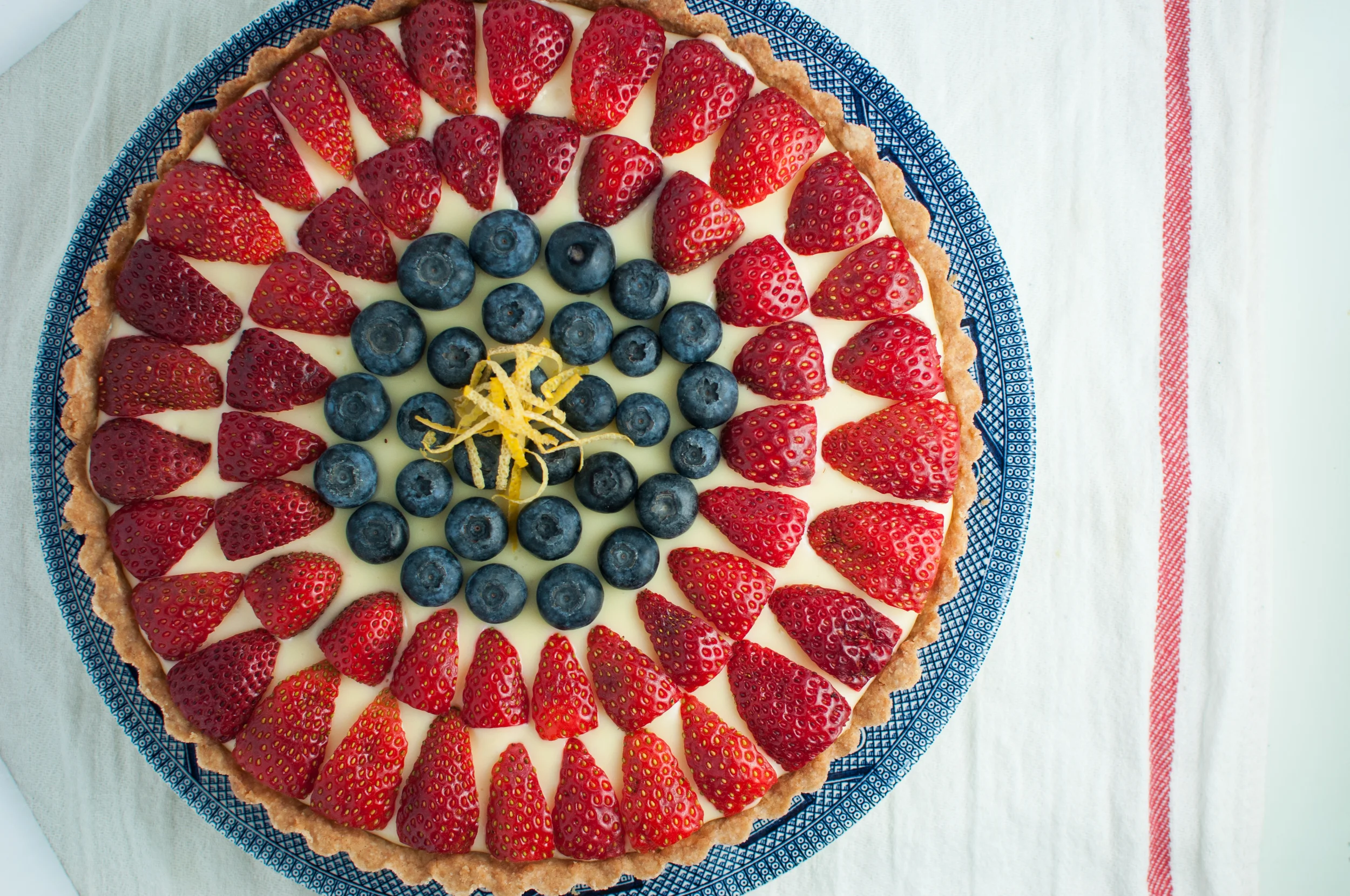 lemon tart topped with oregon berries!