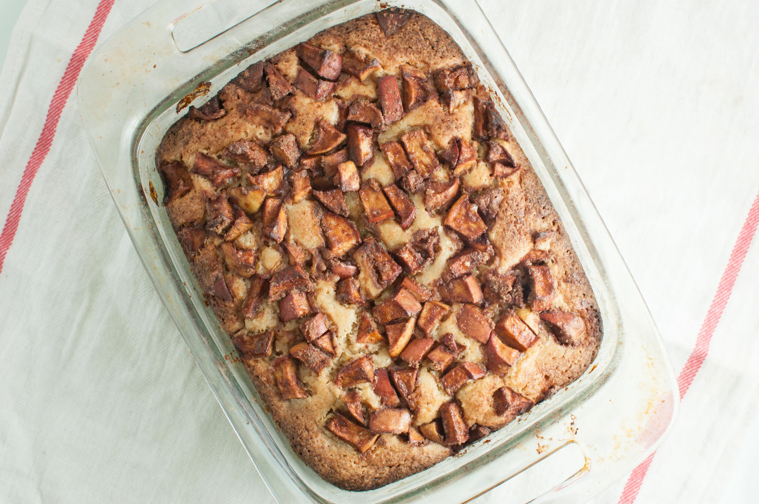 spiced apple cake with caramel