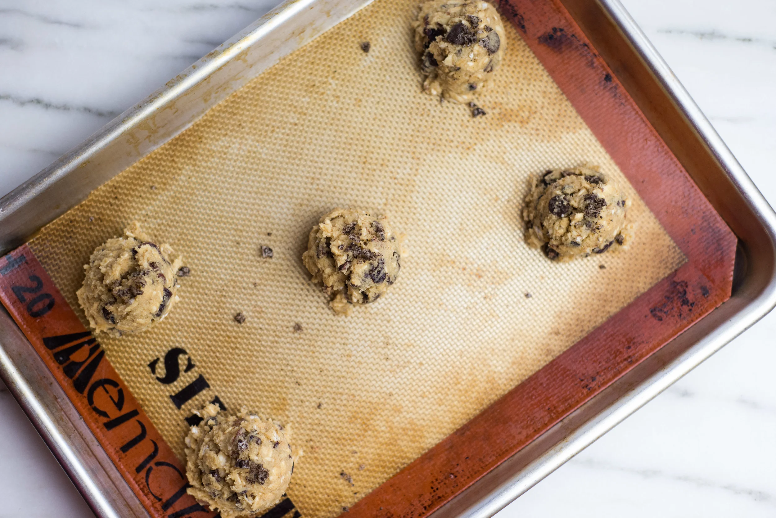 oatmeal cookies with cherries, chocolate, and almonds