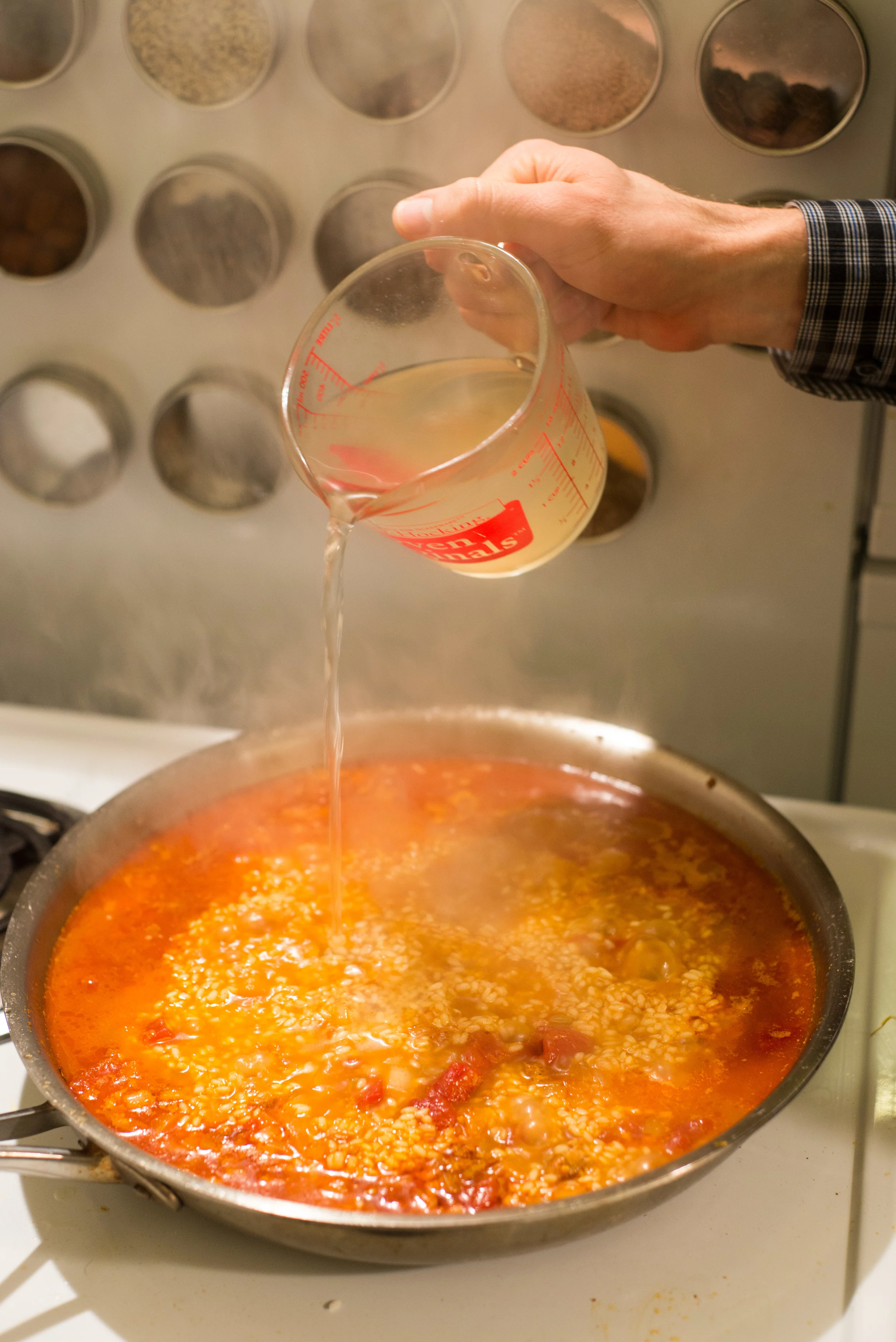 Paella in the making! 