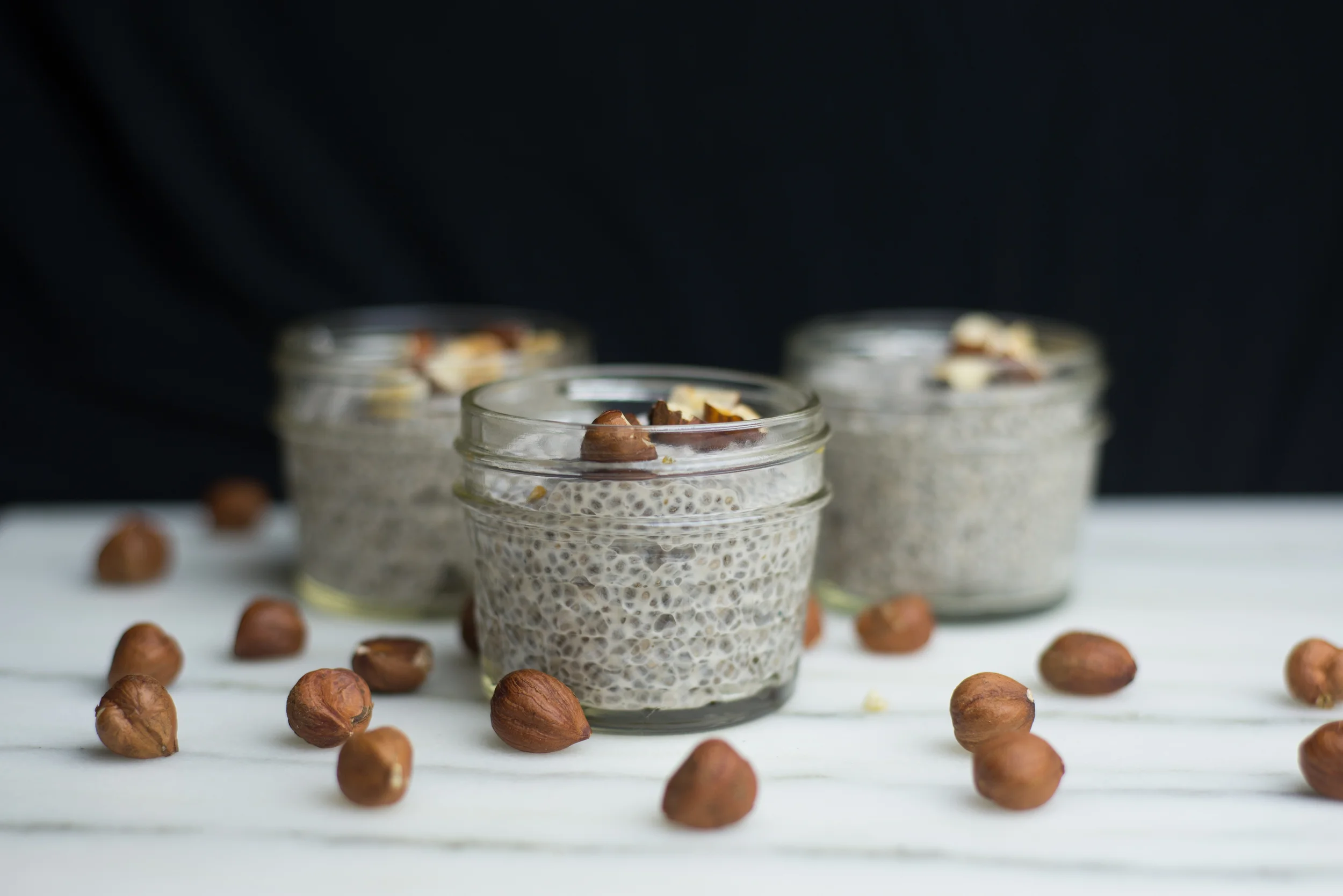 Hazelnut Chia Pudding - two ways!