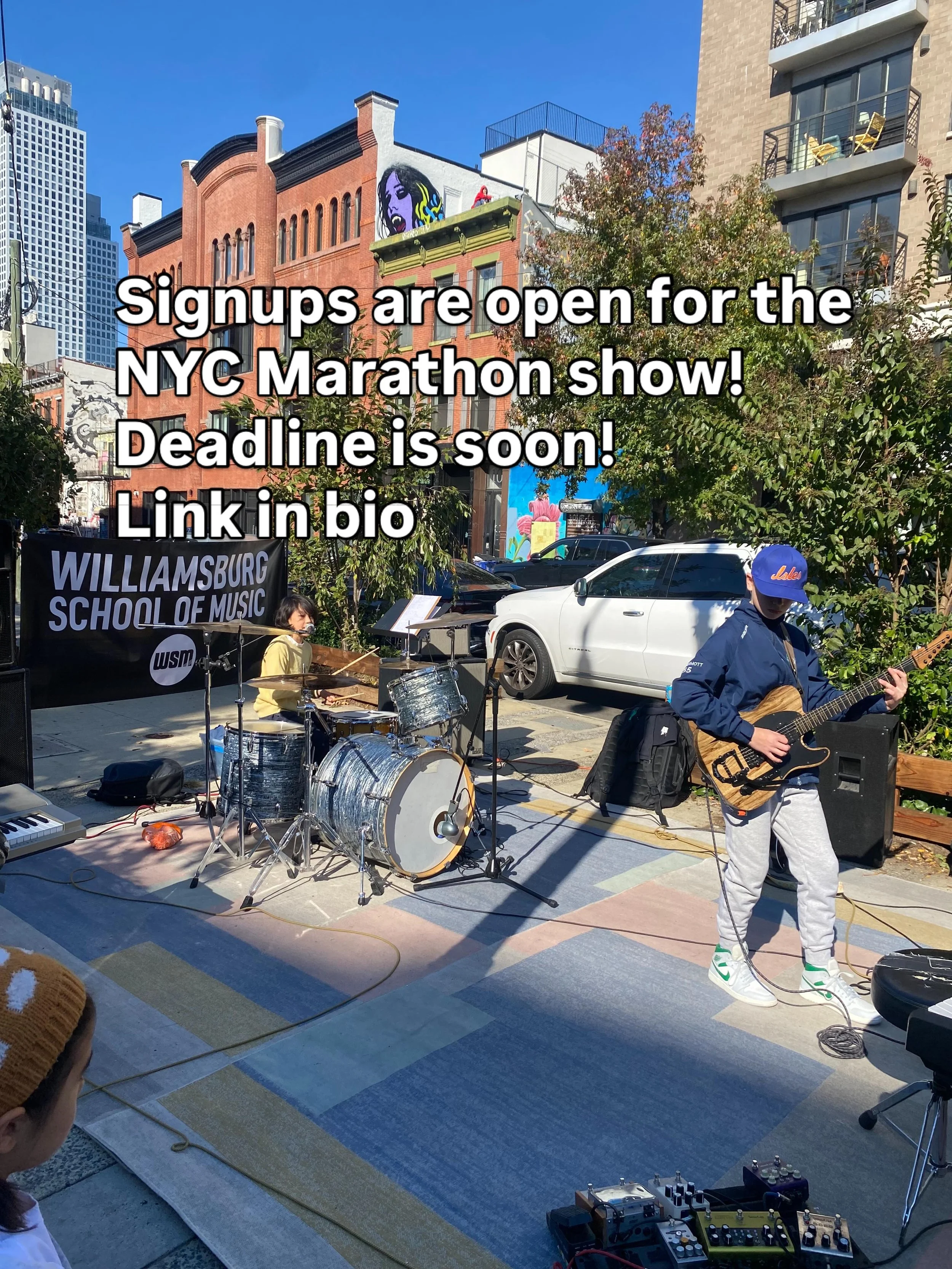 It&rsquo;s almost time for us to play for the the runner at the @nycmarathon - Sunday Nov!  All private lesson students are welcome.  Signup link in bio!