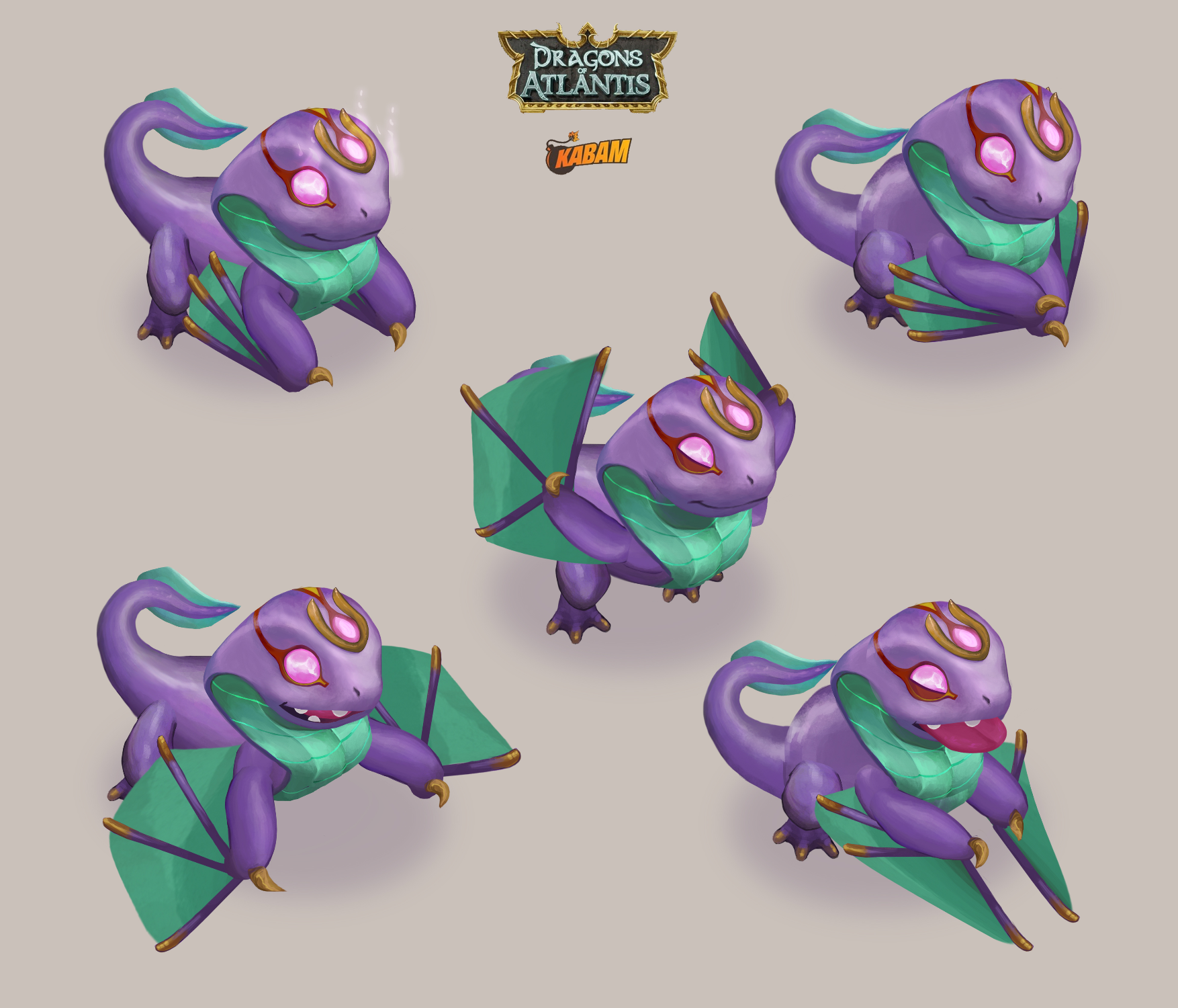 Animation sprite for Dragons of Atlantis. 2013.