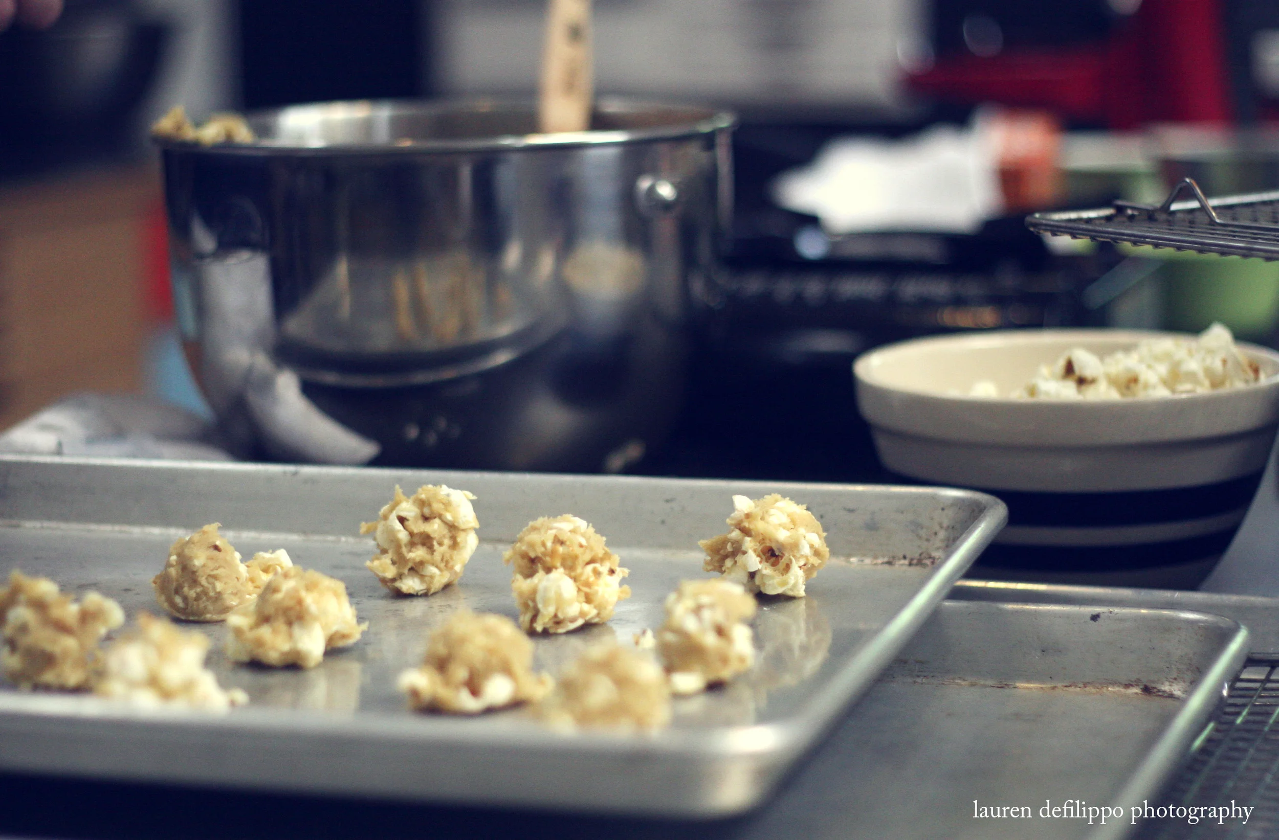 Deb Perelman's "popcorn cookies", ready for baking.