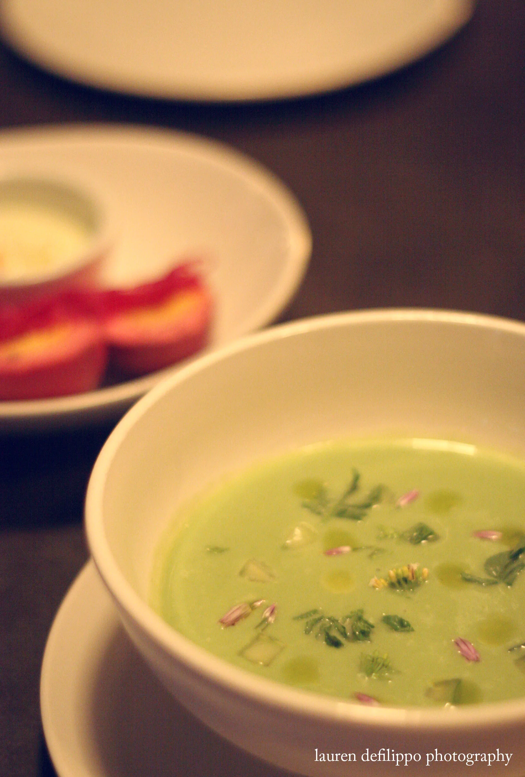 Chilled watercress soup