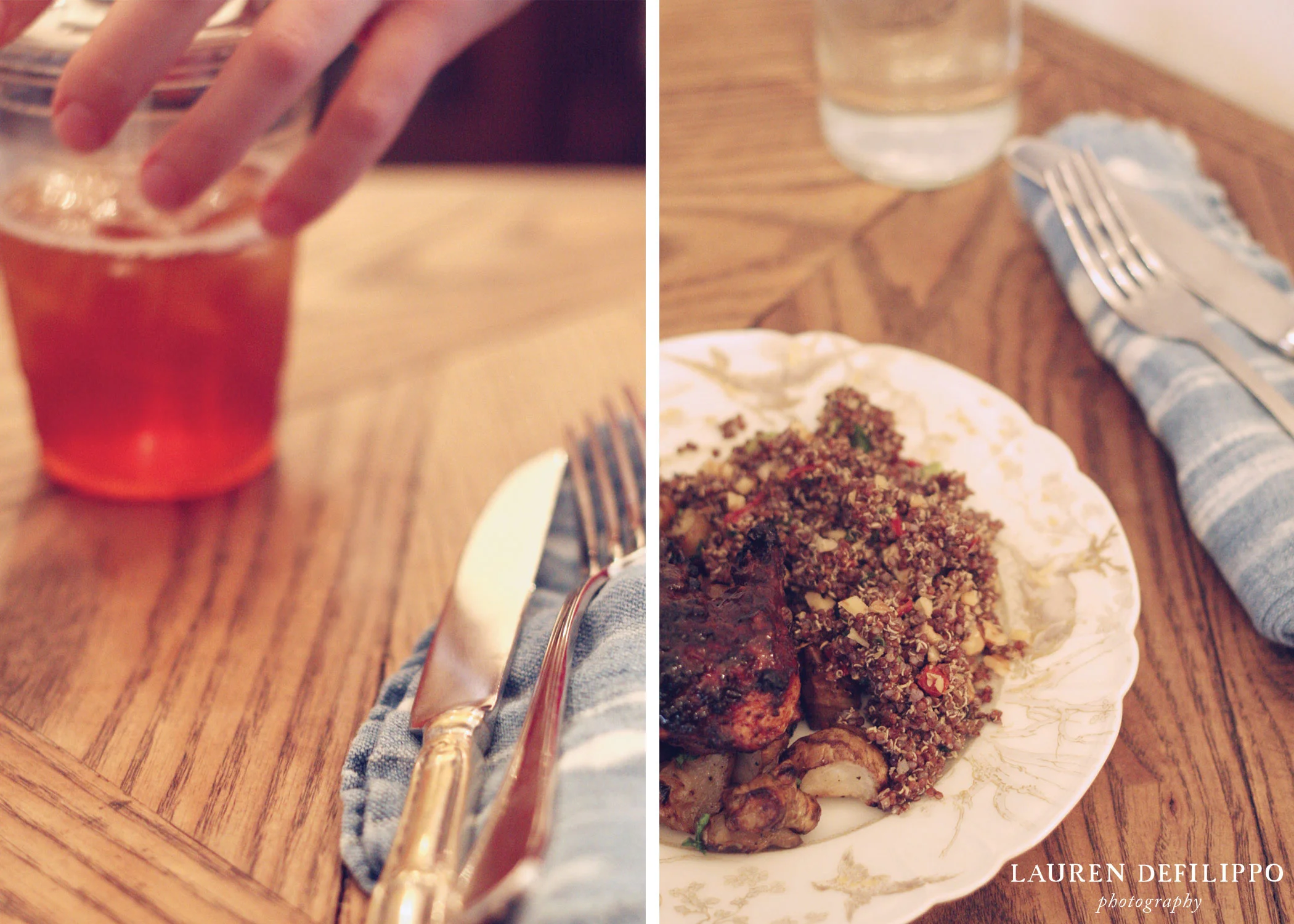 Black Quinoa Salad, Roasted Chicken and Sunchokes