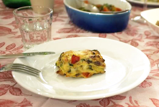 A vegetarian crepe lasagna at Antimo's home — Ceglie Messapica
